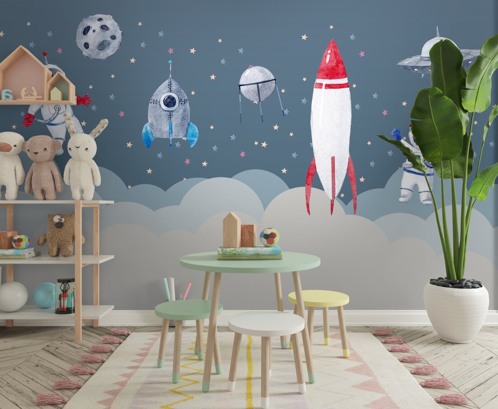 Fototapeta astronauci i statki kosmiczne we wszechświecie