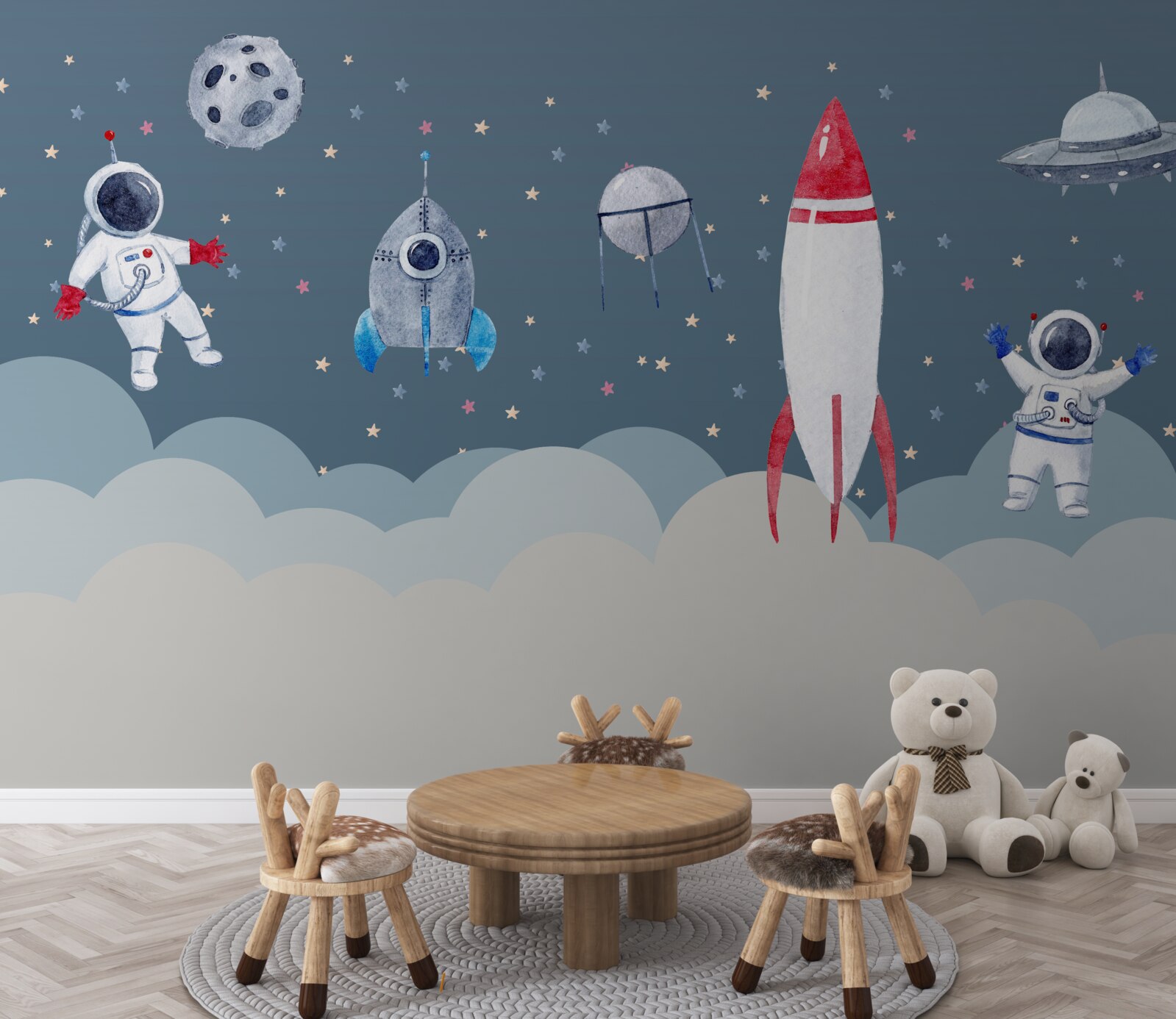 Fototapeta astronauci i statki kosmiczne we wszechświecie