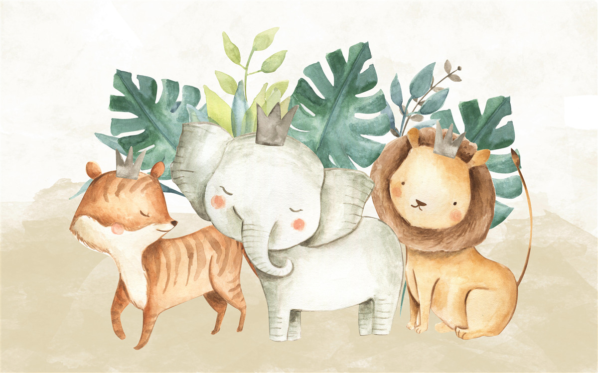 Fototapeta zwierzęta obok roślin