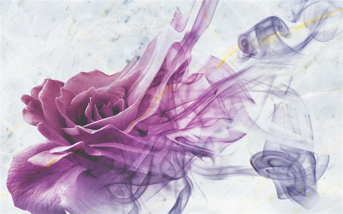 Fototapeta mgła z fioletowego kwiatu