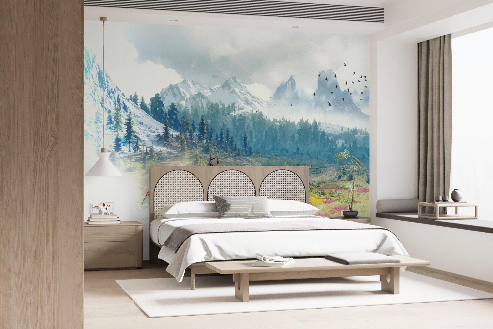 Fototapeta jelenie wędrują po górach