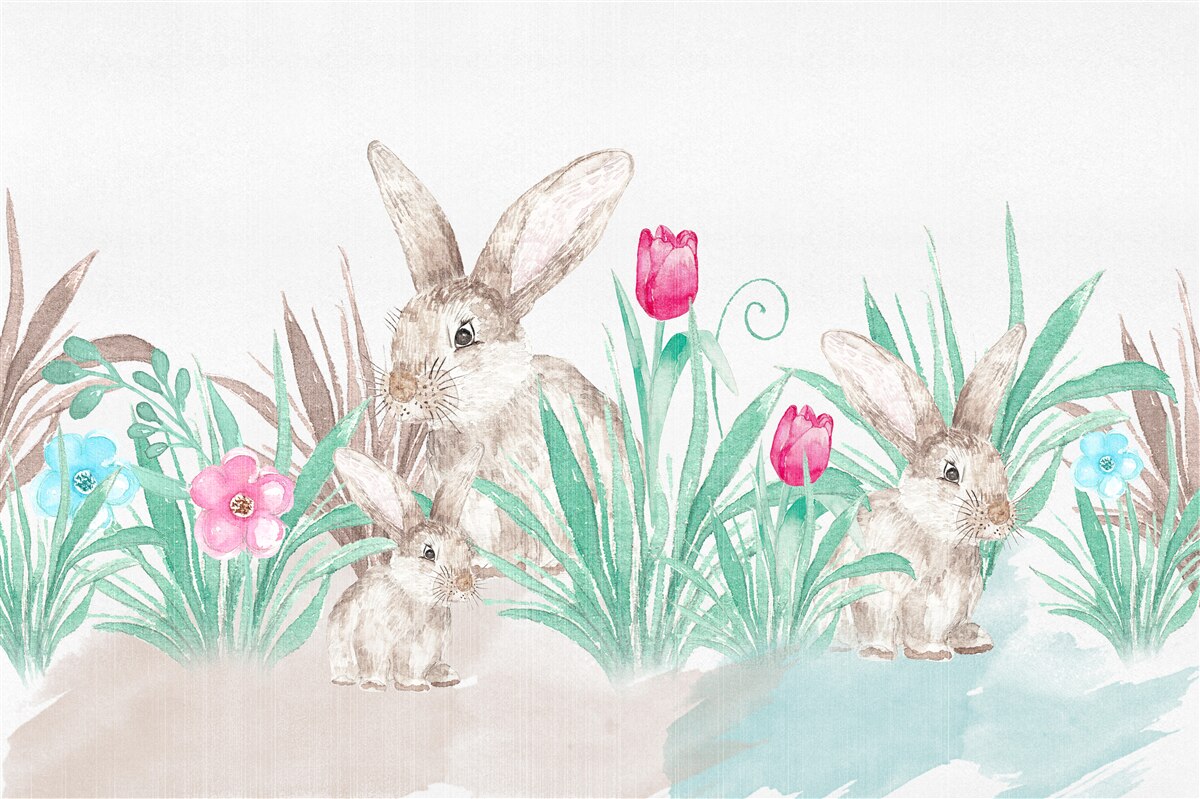 Fototapeta zająca rodzina