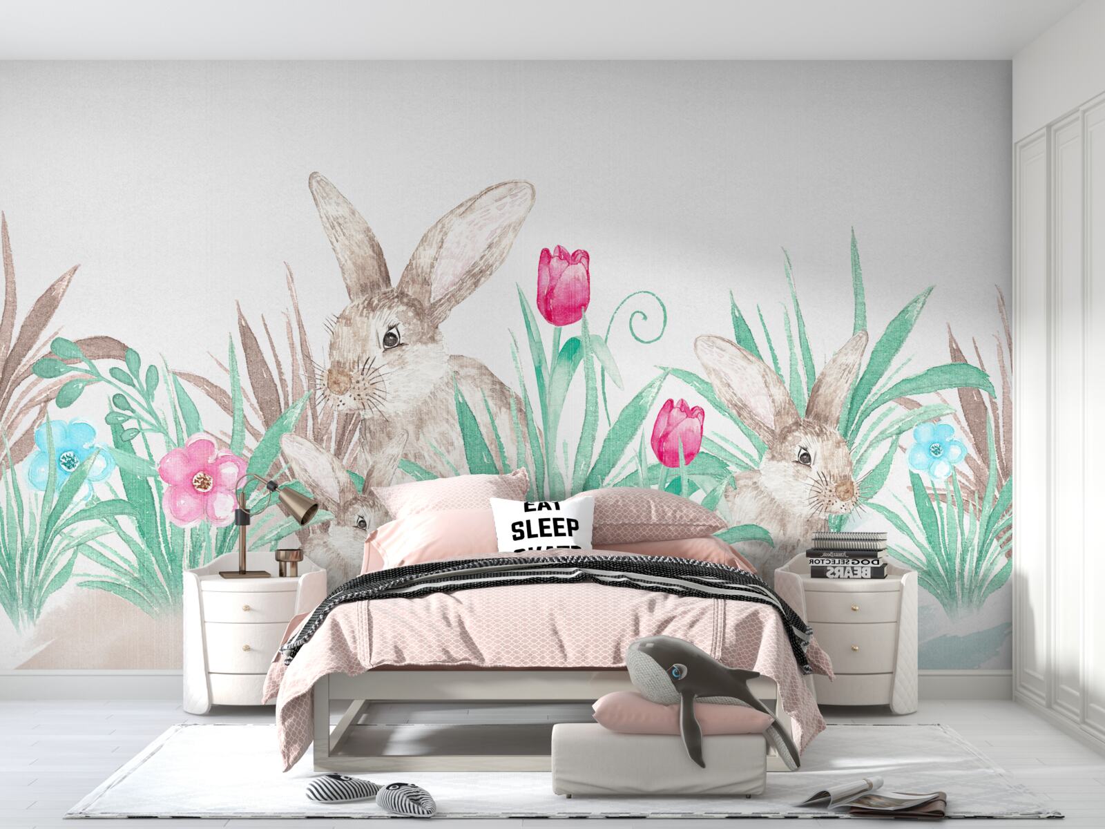 Fototapeta zająca rodzina