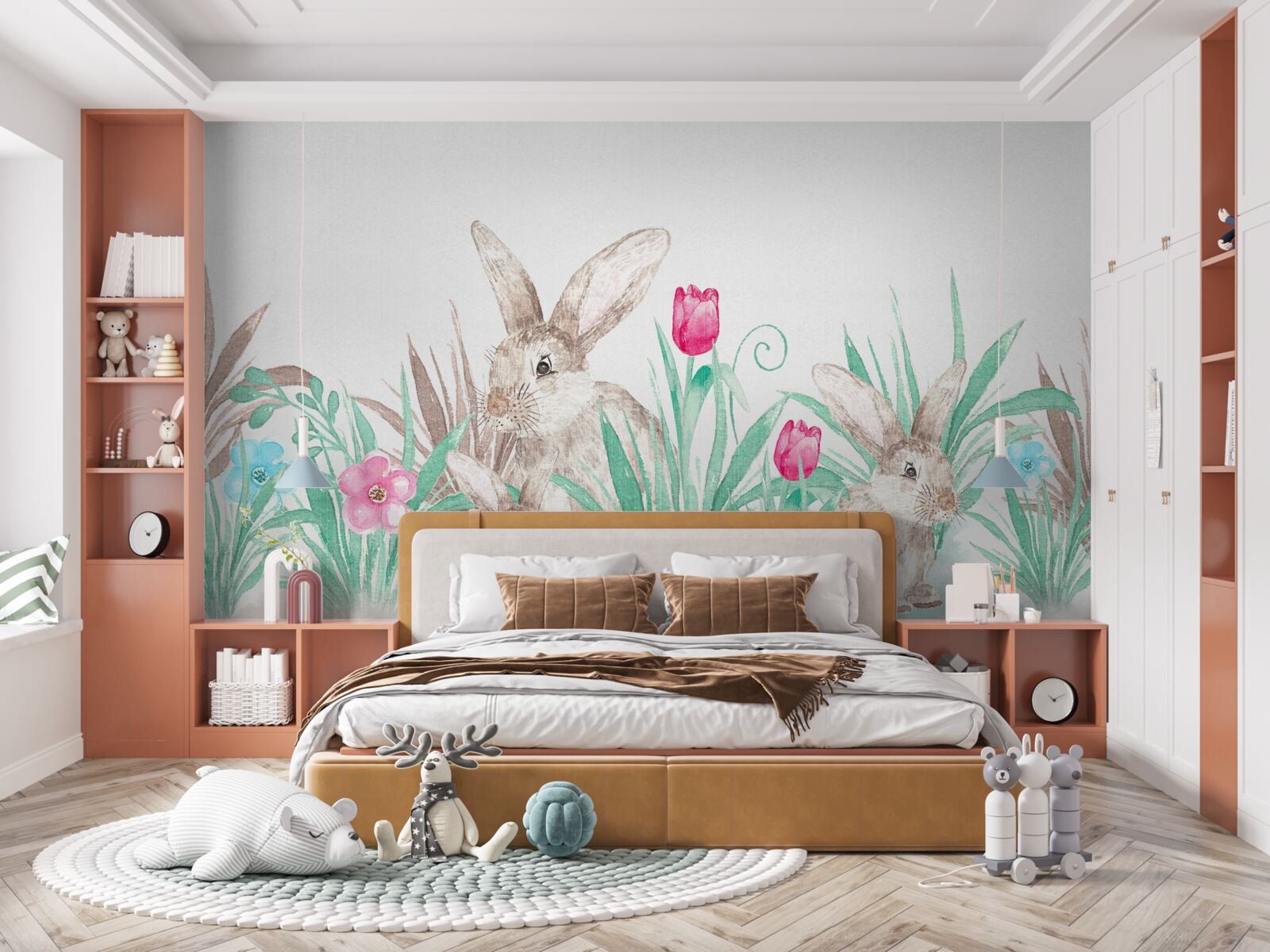 Fototapeta zająca rodzina