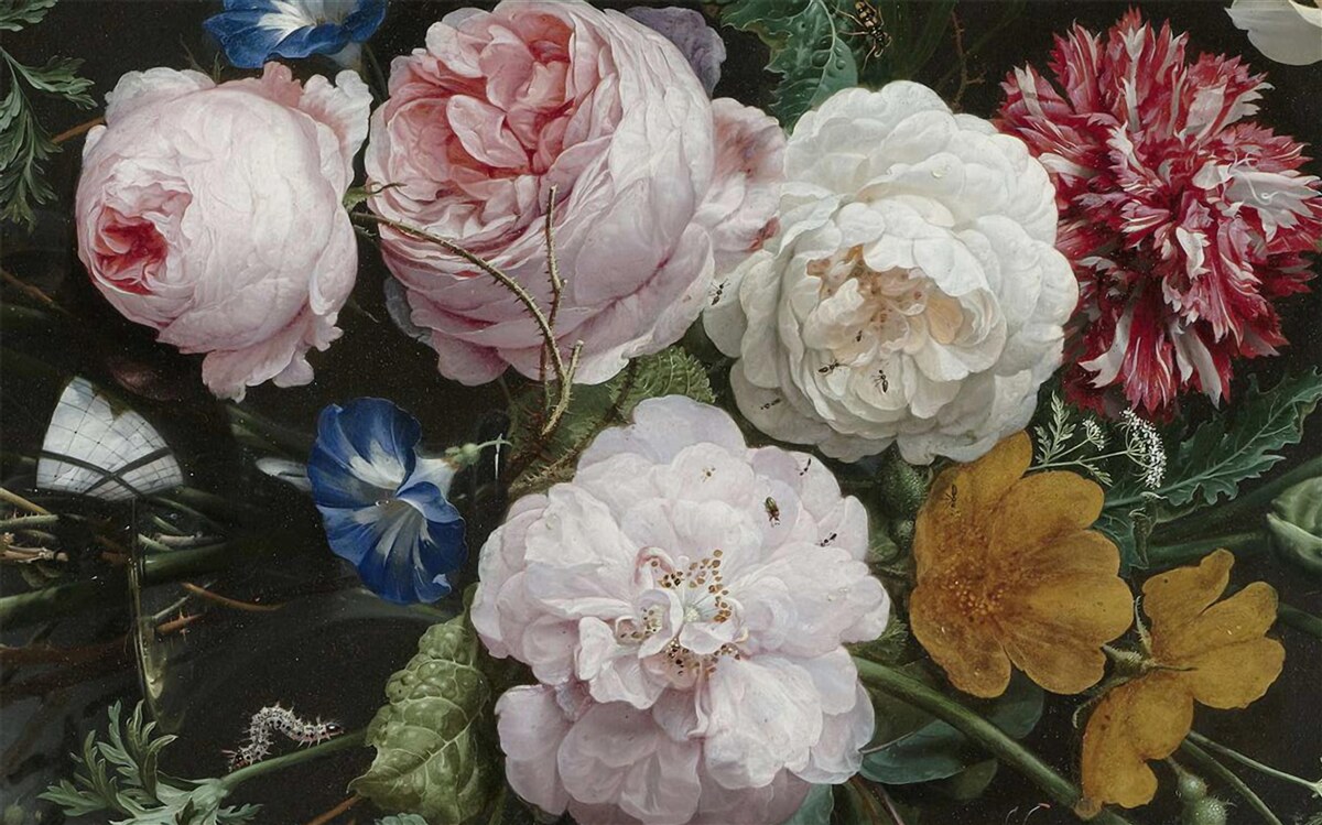 Fototapeta duże pastelowe kwiaty