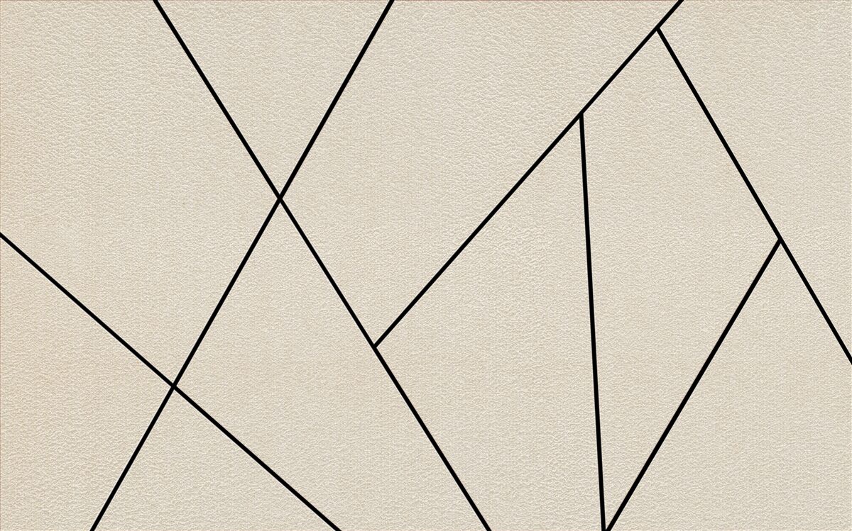 Fototapeta jasna ściana z gładkimi czarnymi liniami