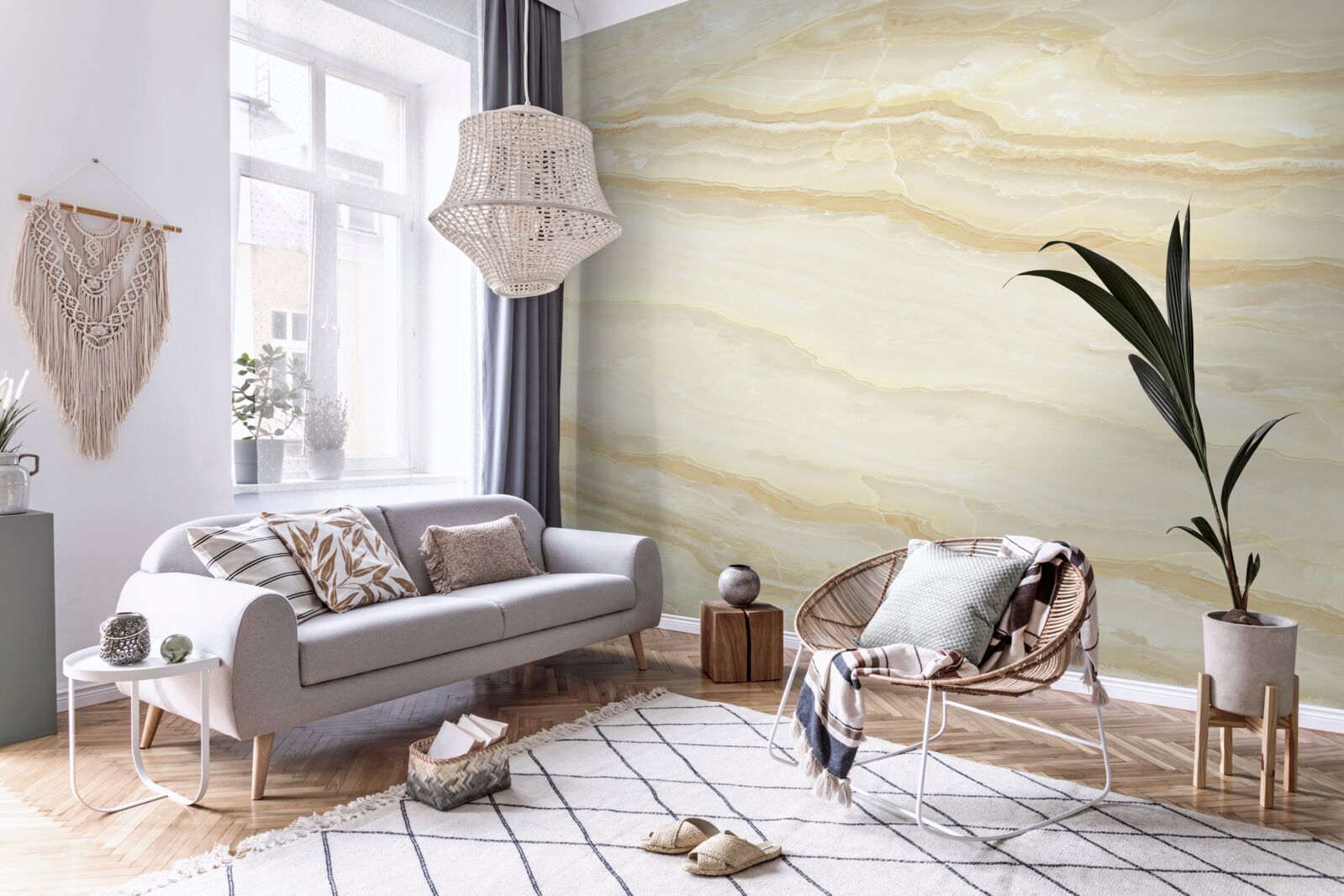 Fototapeta beżowe płytki porcelanowe