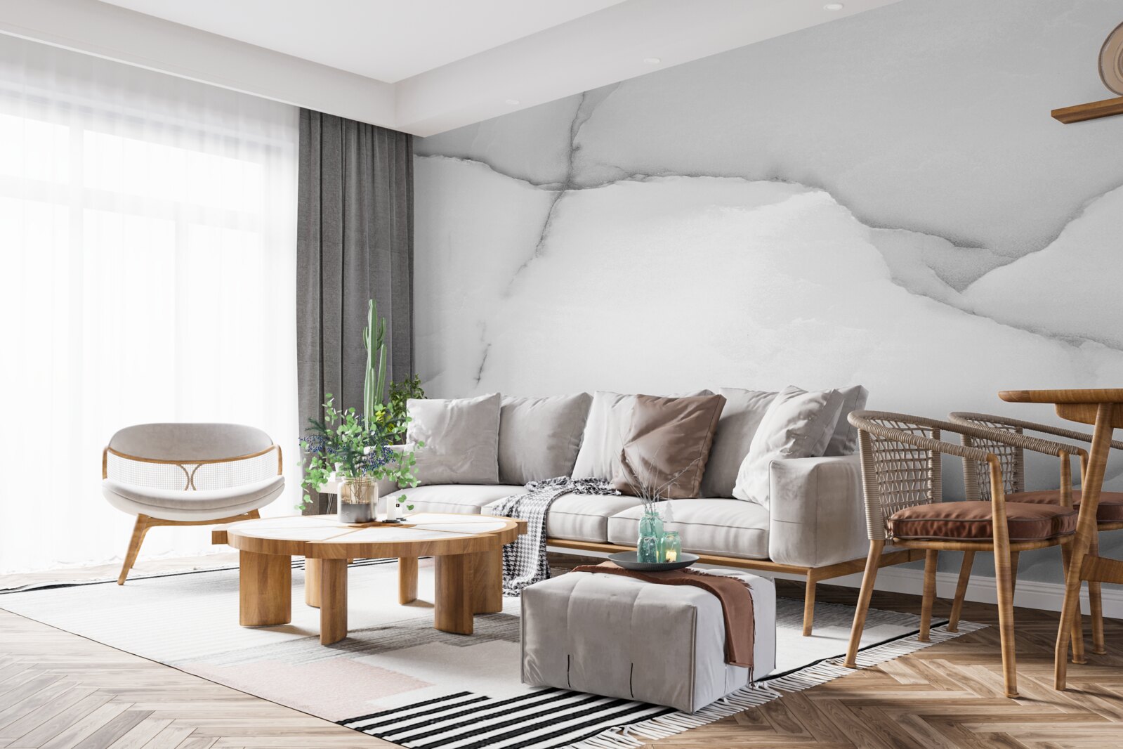 Fototapeta naturalny wzór białego marmuru