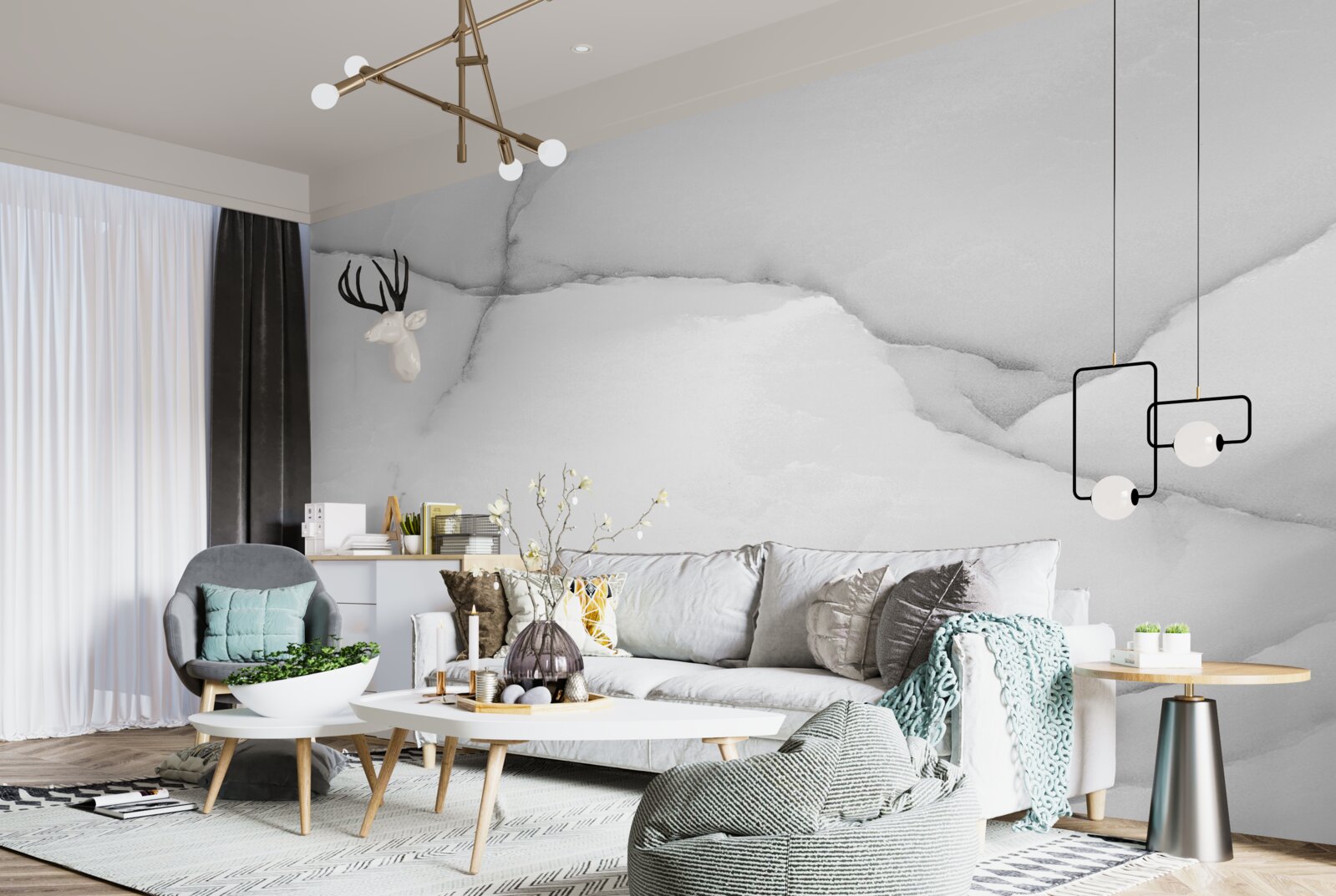 Fototapeta naturalny wzór białego marmuru