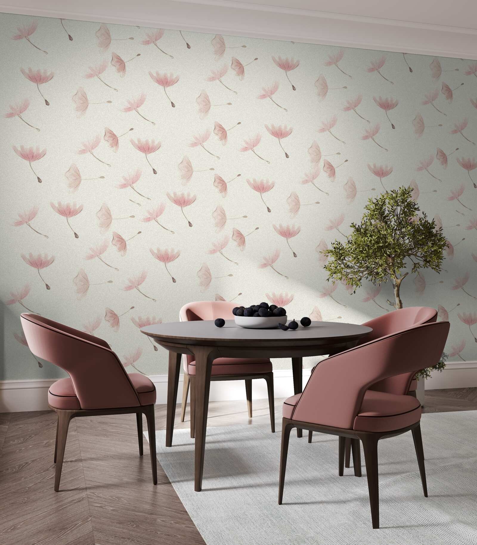 Fototapeta liczne drobne kwiaty