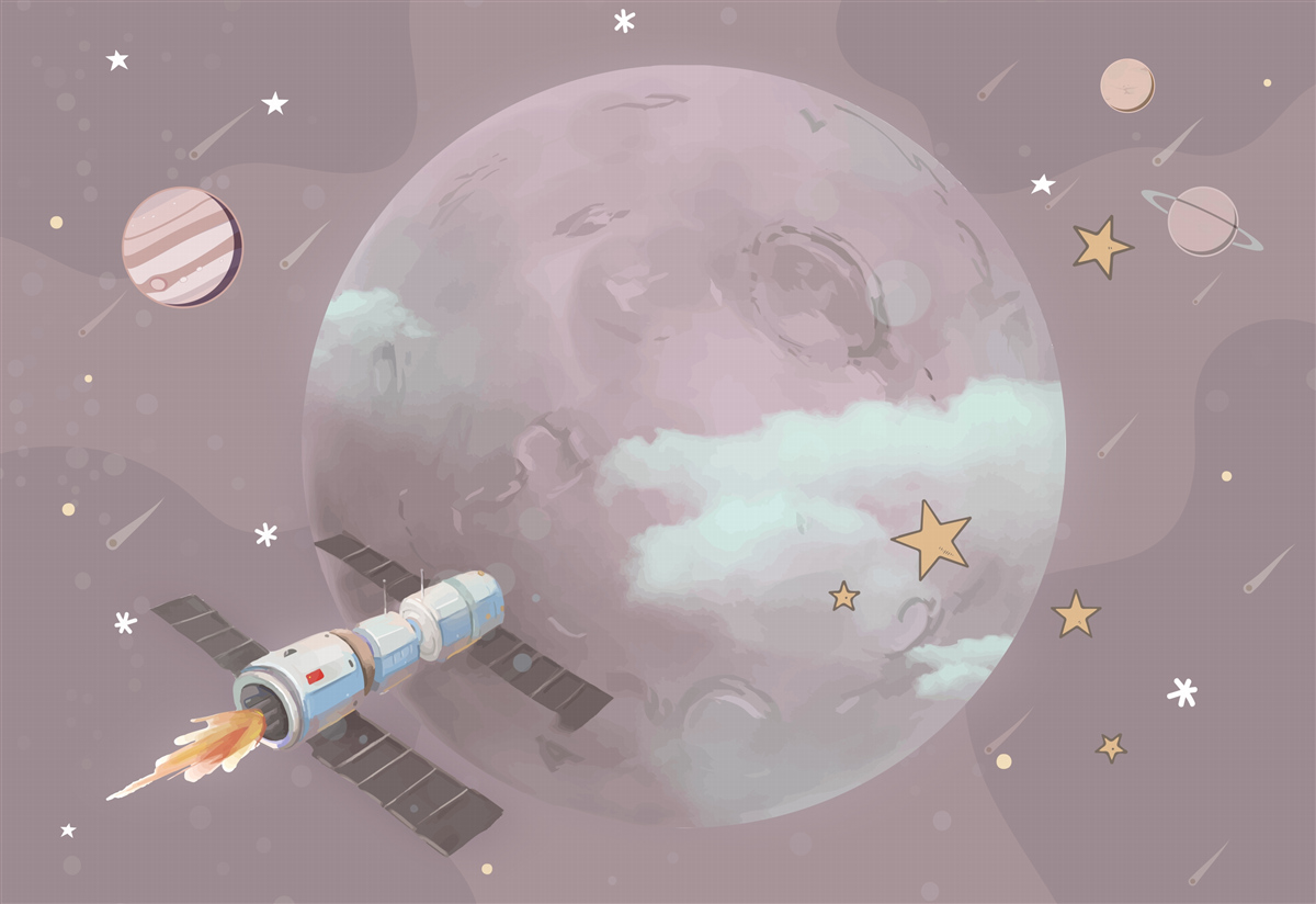 Fototapeta satelita na orbicie