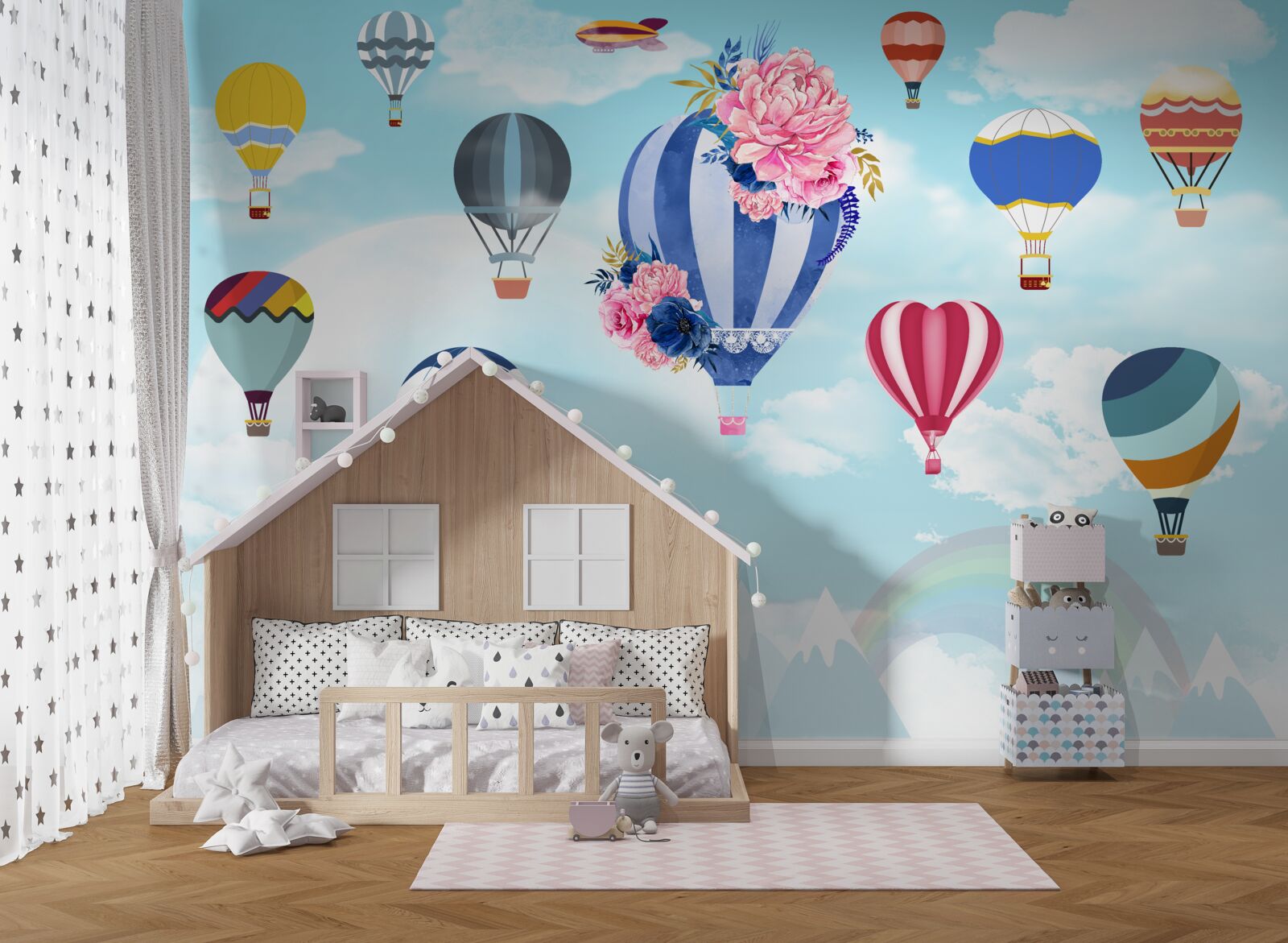 Fototapeta jasne kule na niebie