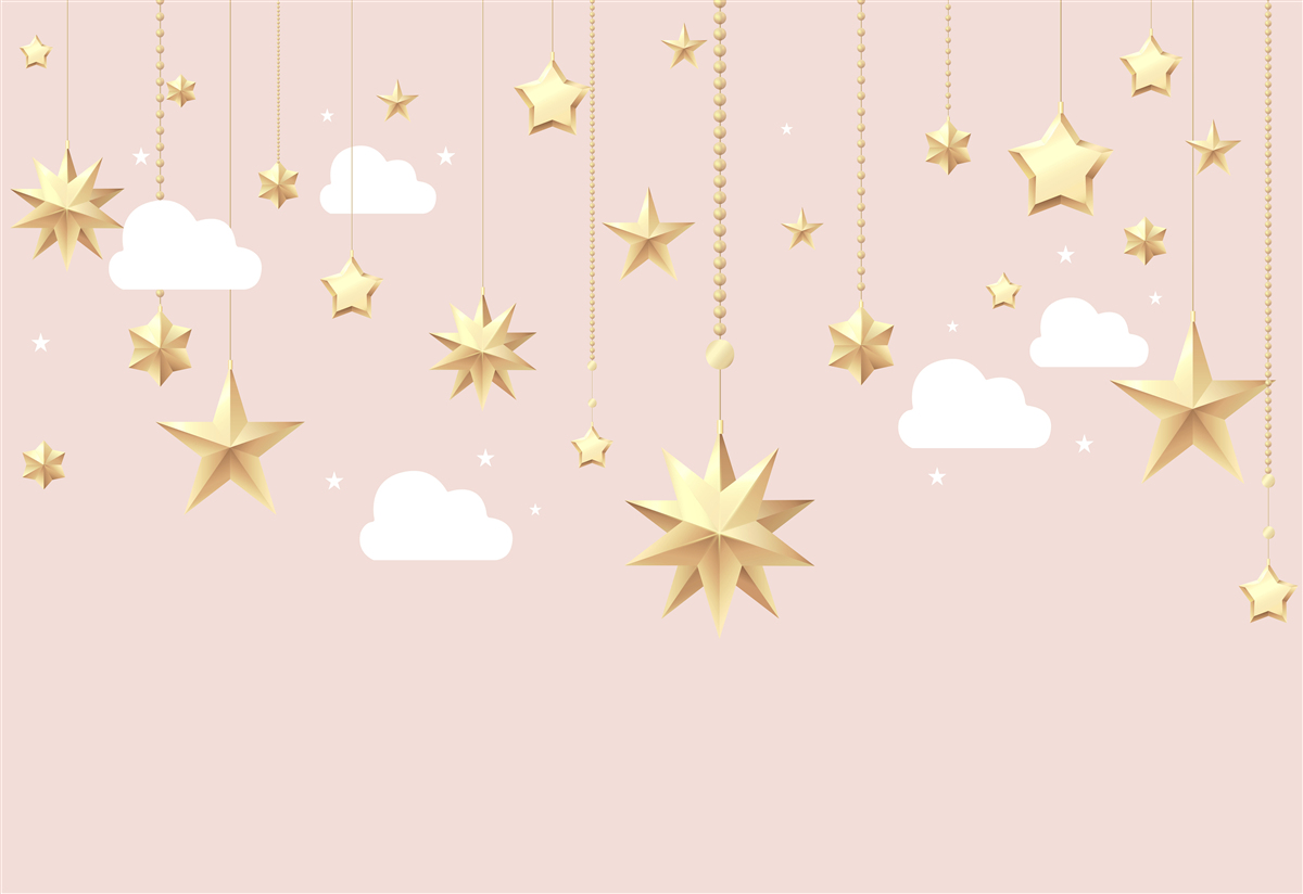 Fototapeta złote gwiazdy spadają