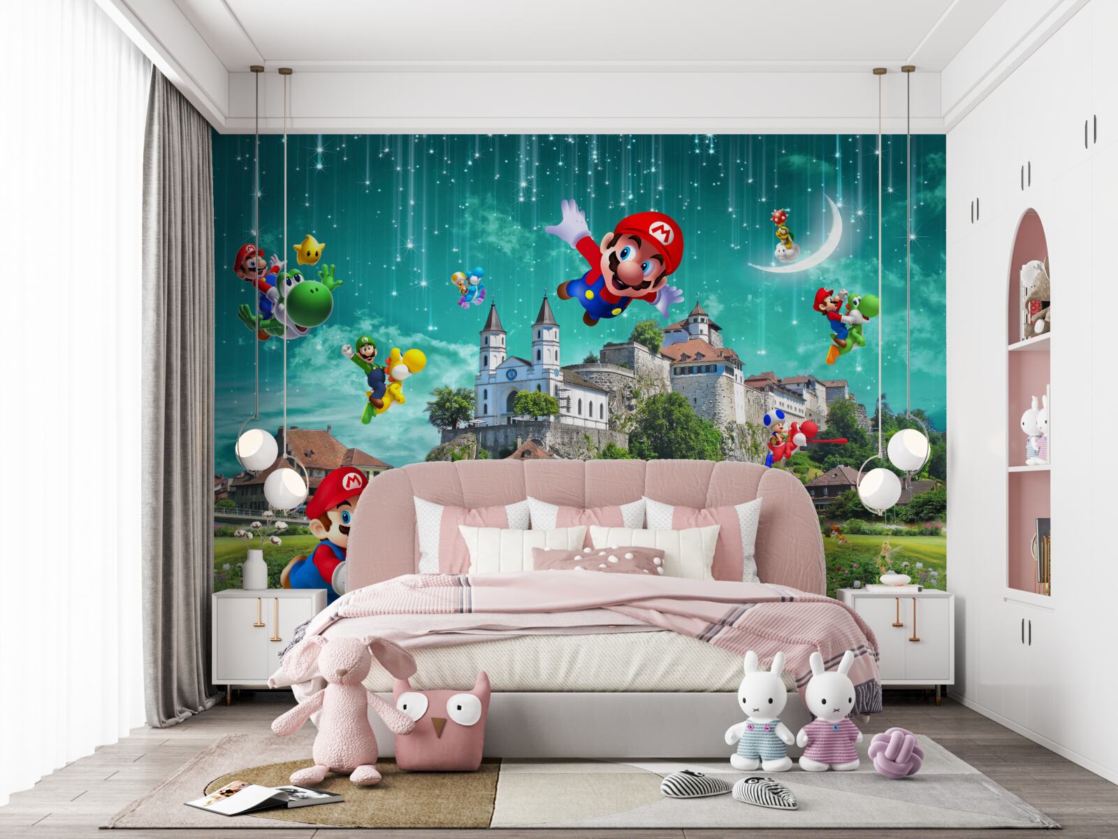 Fototapeta postacie mario w metropolii