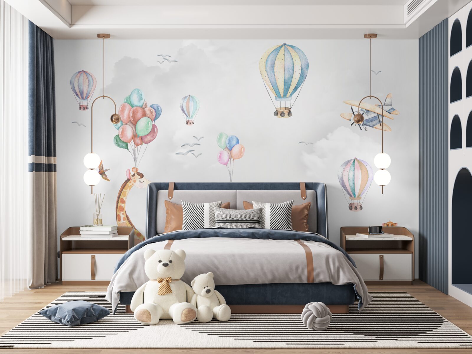 Fototapeta balony i balony latają wyżej niż zwierzęta