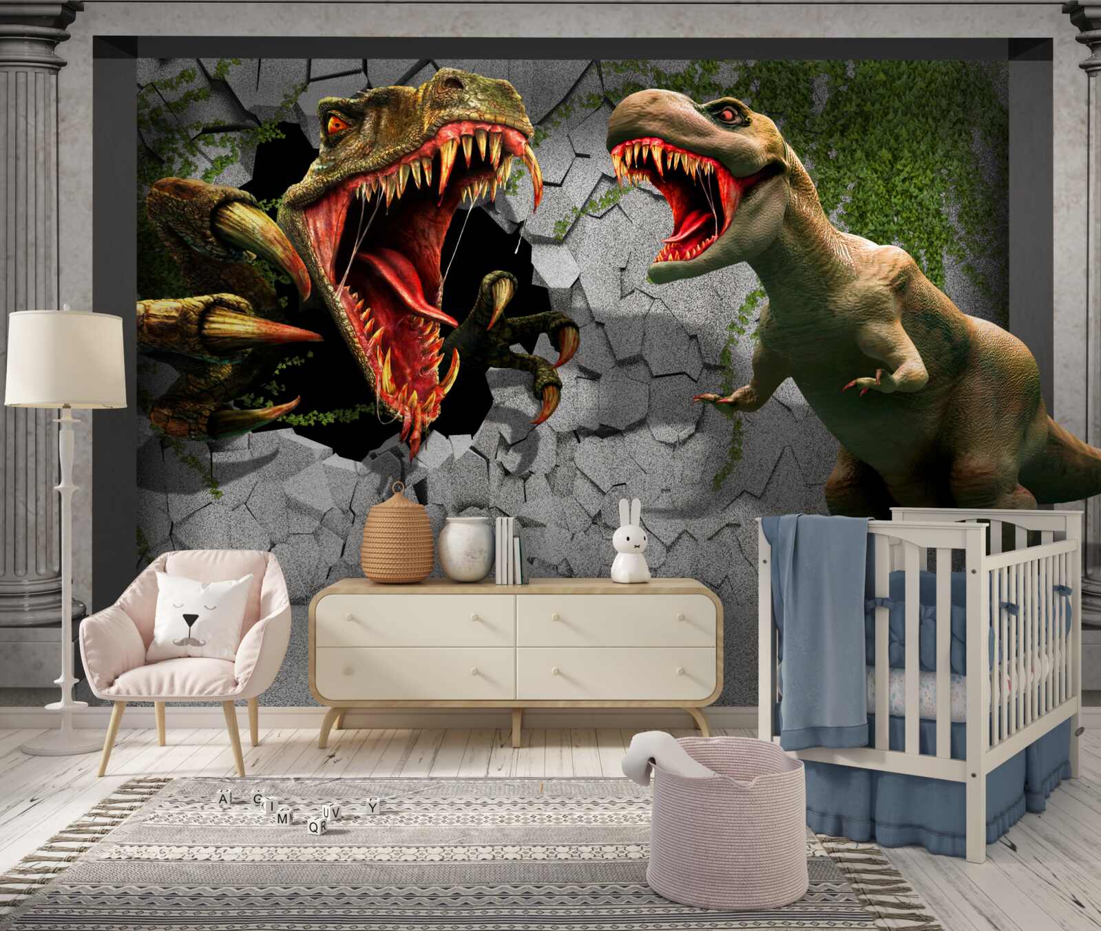 Fototapeta dinozaury wyrażają złość