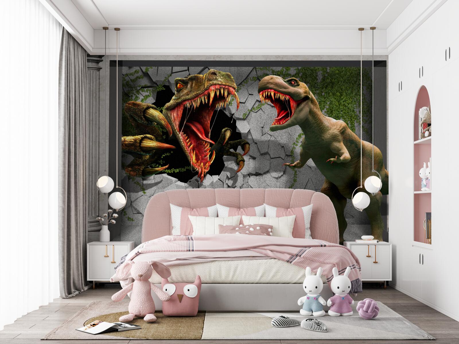 Fototapeta dinozaury wyrażają złość