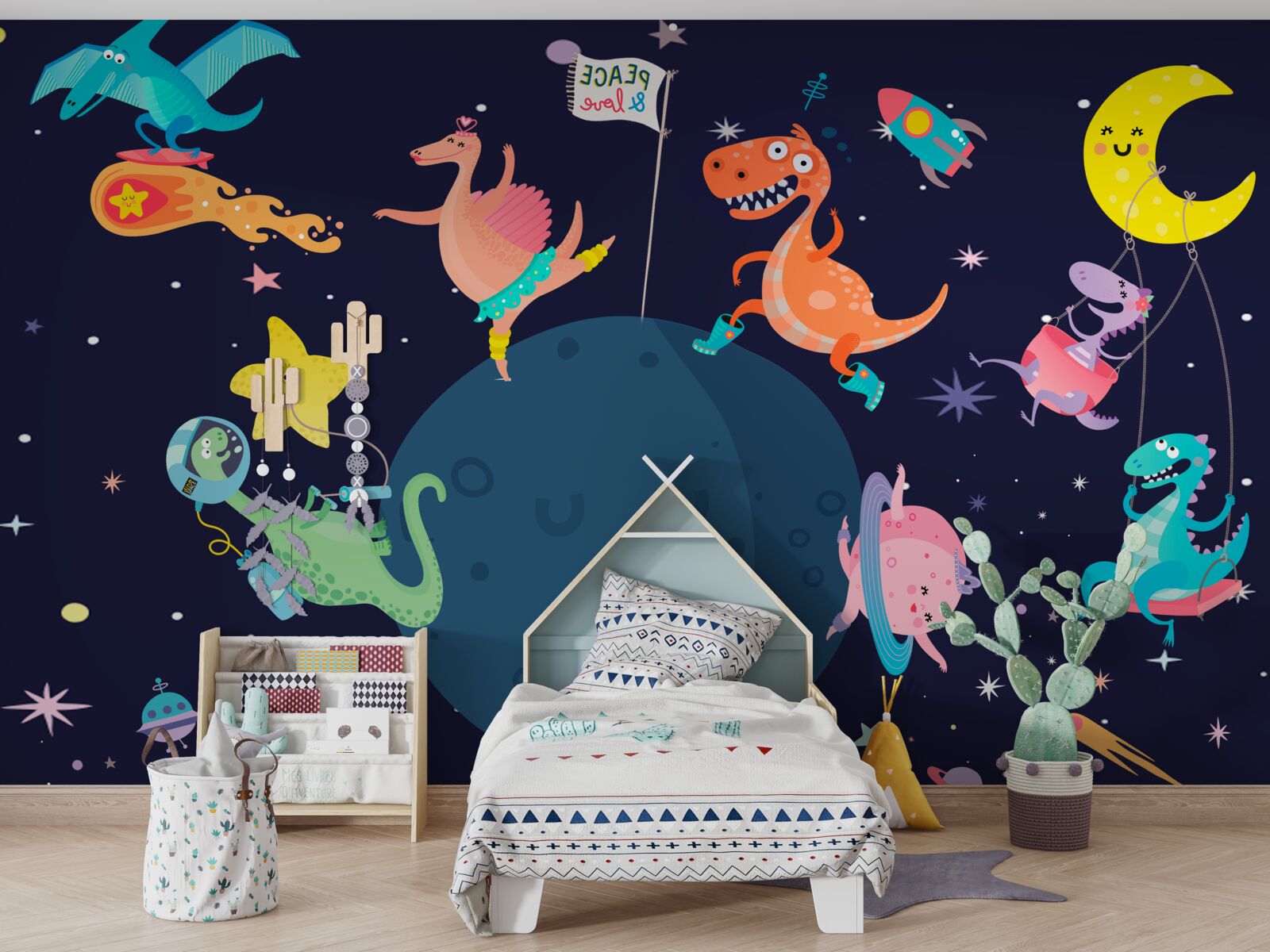 Fototapeta kosmiczne dinozaury