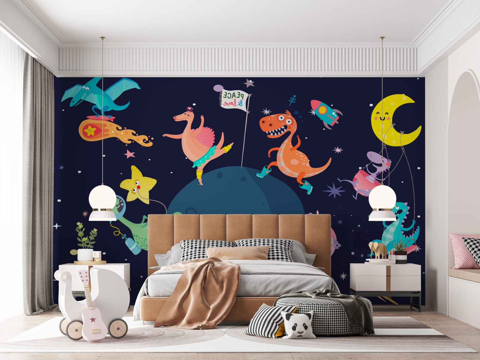 Fototapeta kosmiczne dinozaury