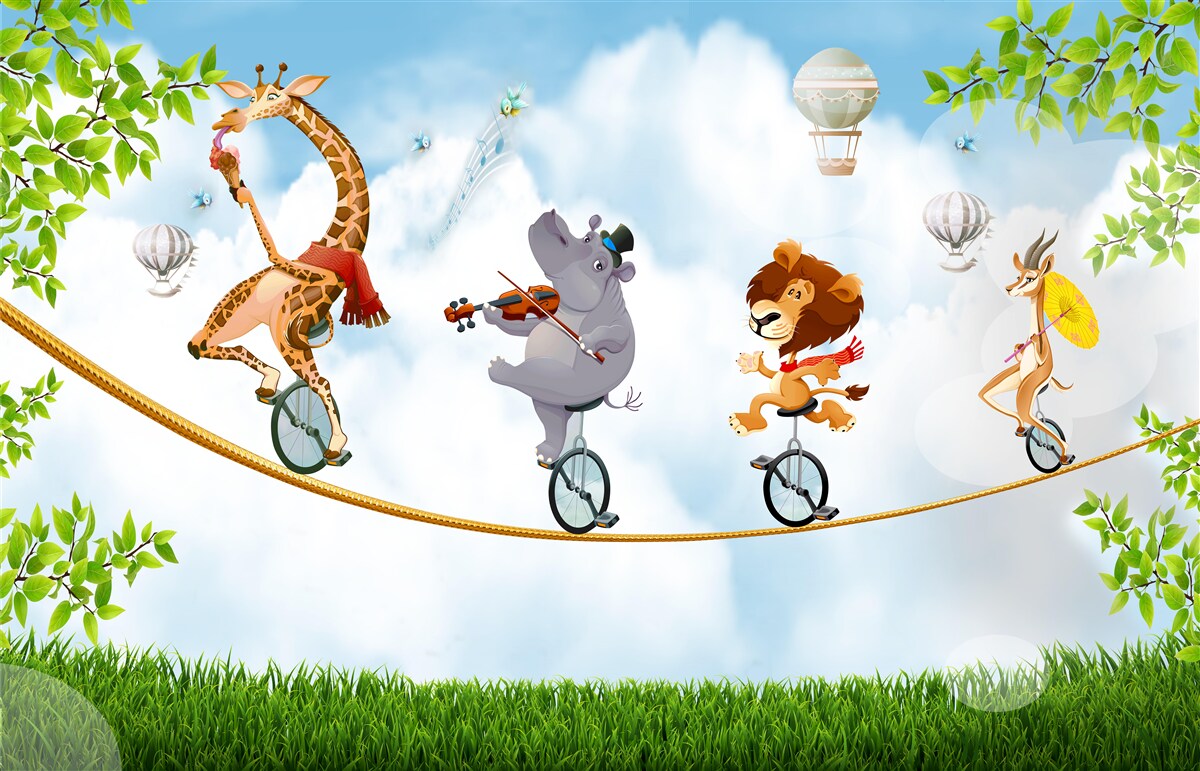 Fototapeta bestie na tyrolce i pojedynczych rowerach