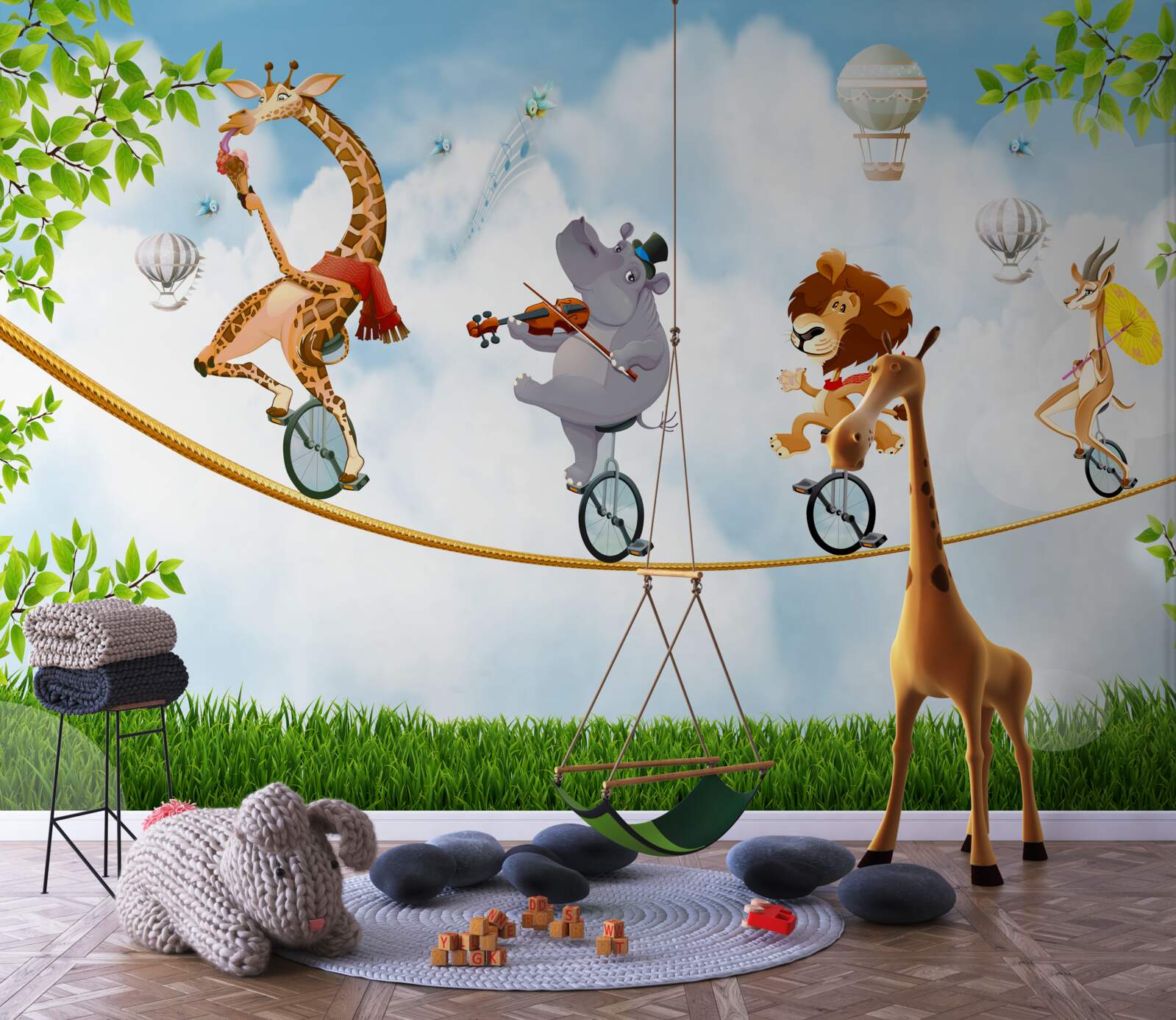 Fototapeta bestie na tyrolce i pojedynczych rowerach