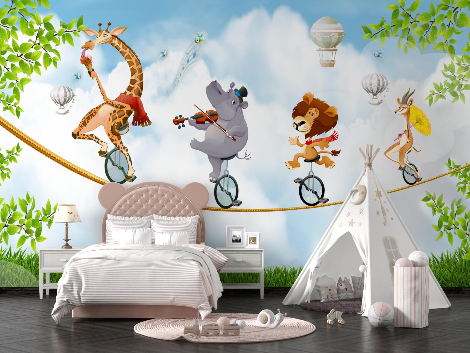 Fototapeta bestie na tyrolce i pojedynczych rowerach