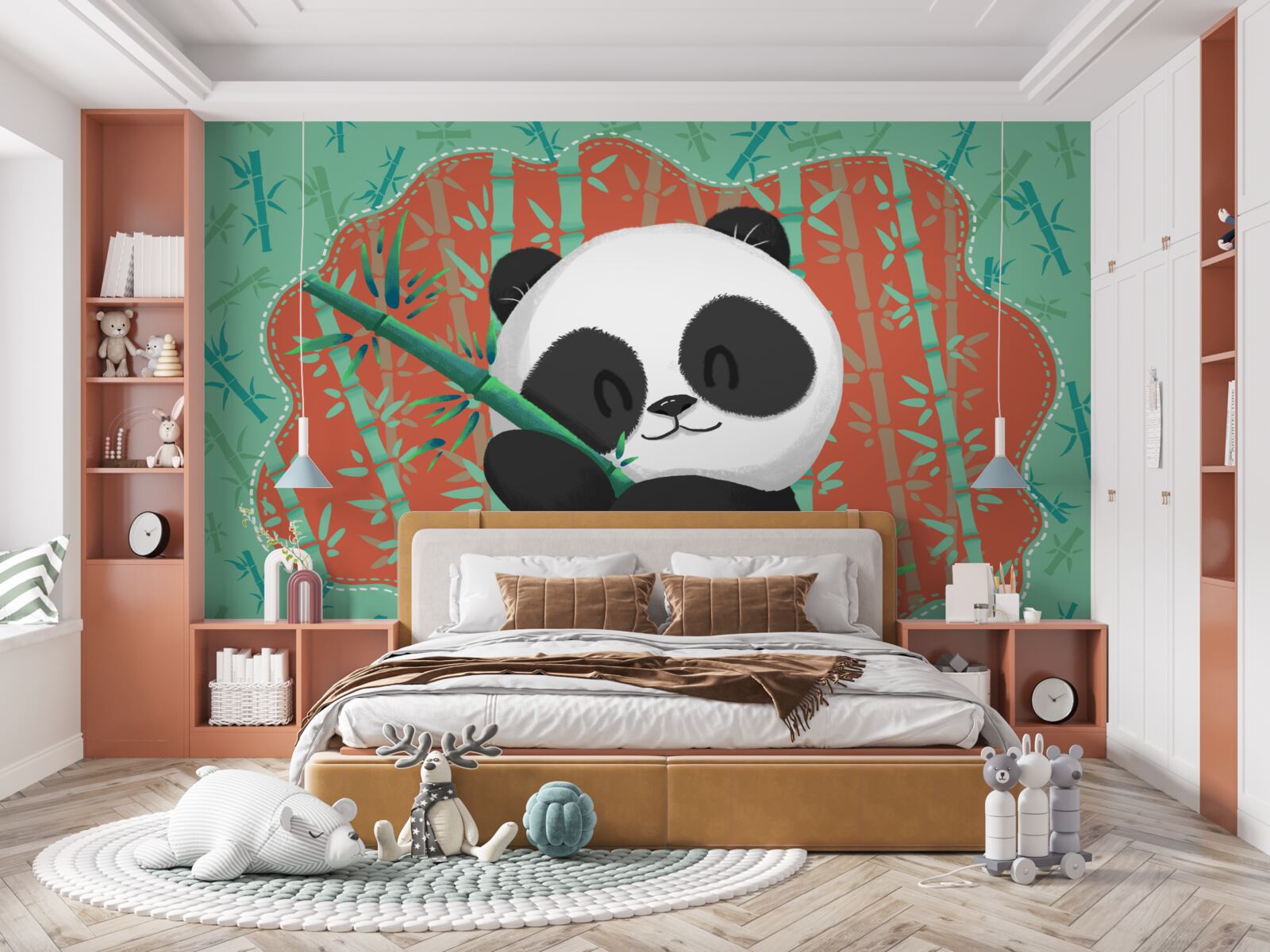 Fototapeta bambus w ramionach pandy