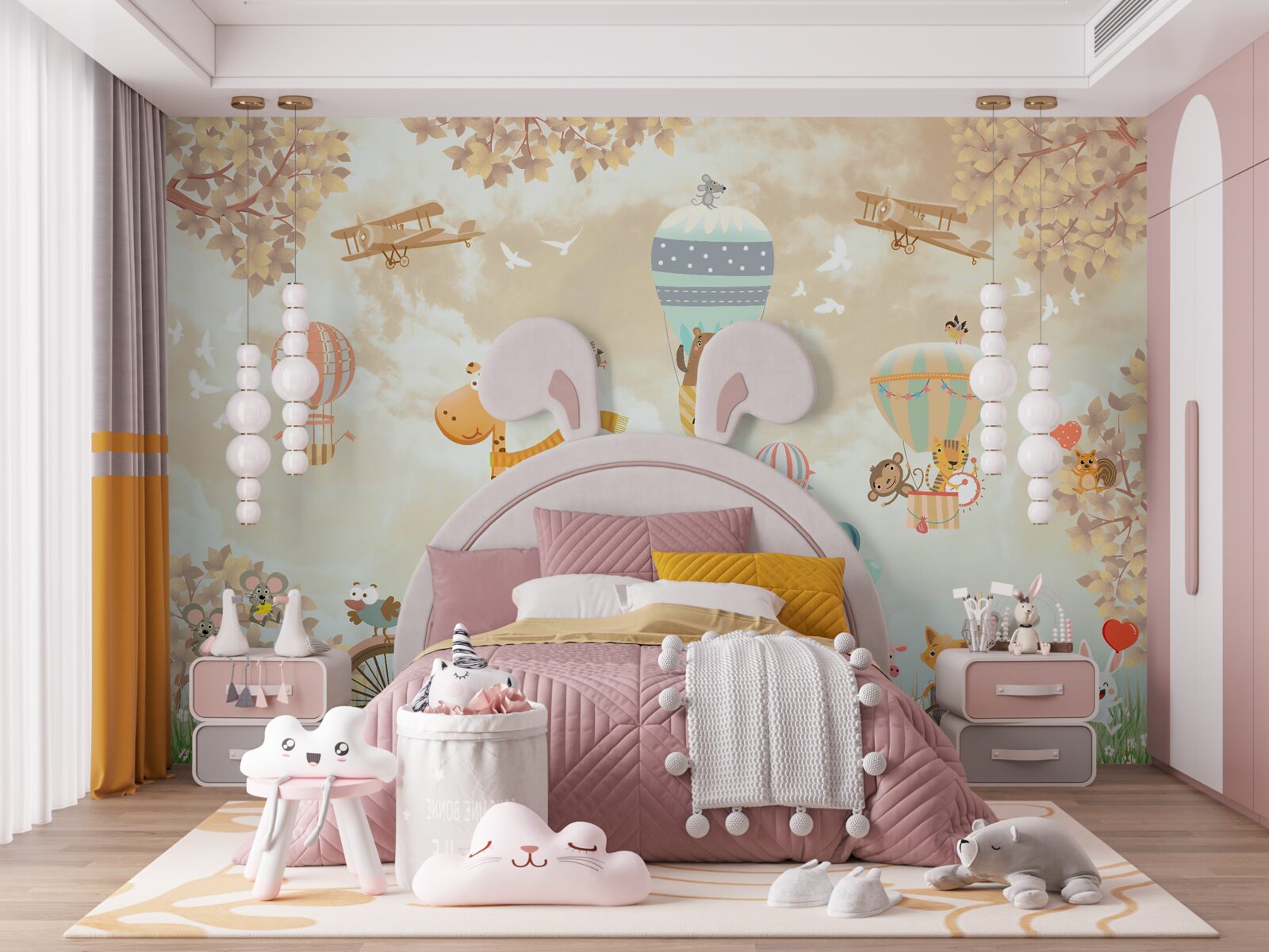 Fototapeta zwierzęta poruszają się i szybują w powietrzu