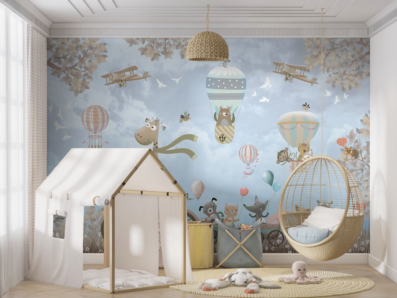 Fototapeta zwierzęta poruszają się różnymi środkami transportu