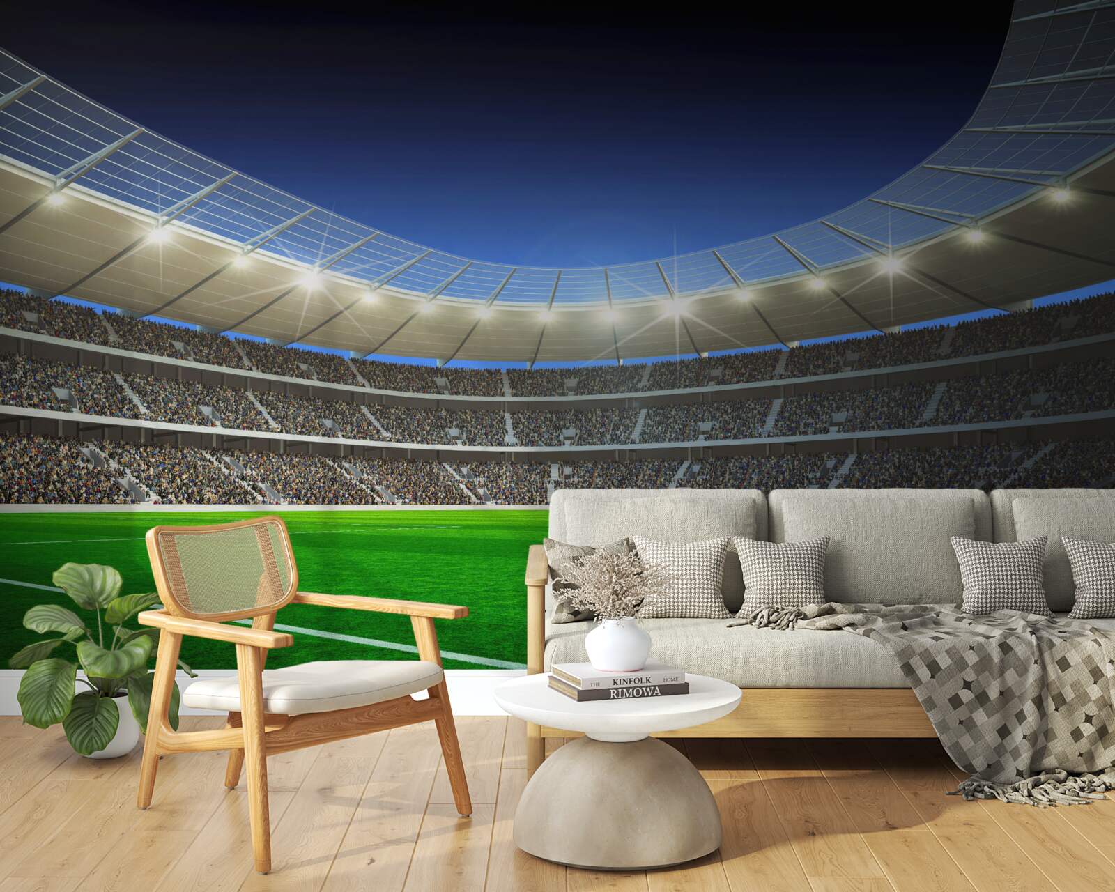 Fototapeta na boisku leży piłka nożna