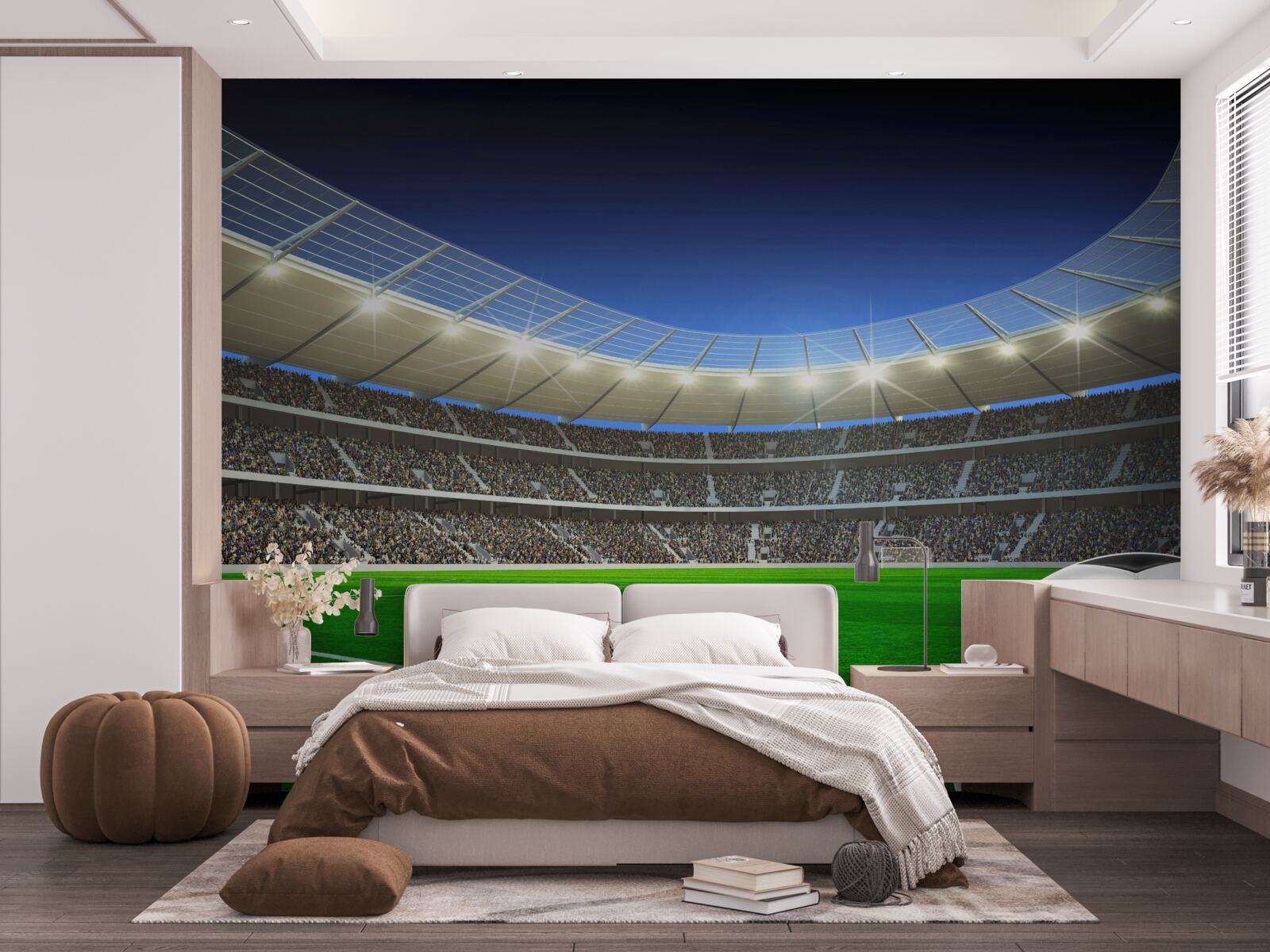 Fototapeta na boisku leży piłka nożna