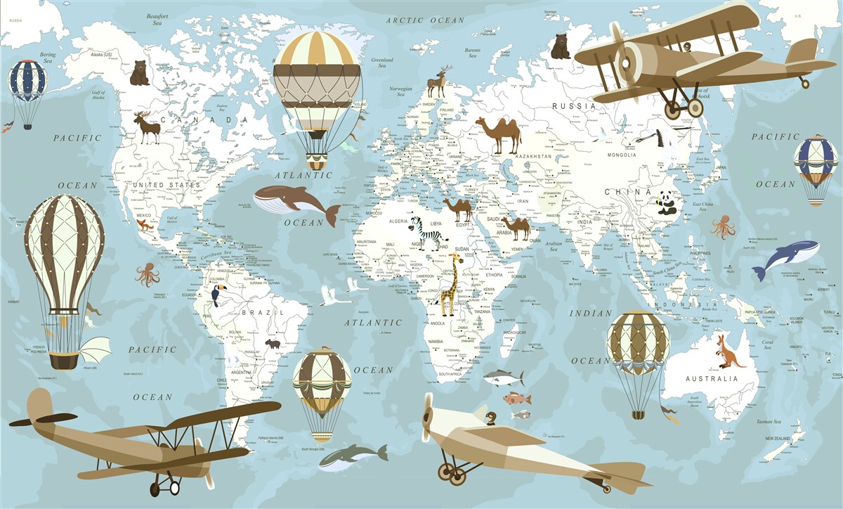 Fototapeta mapa świata