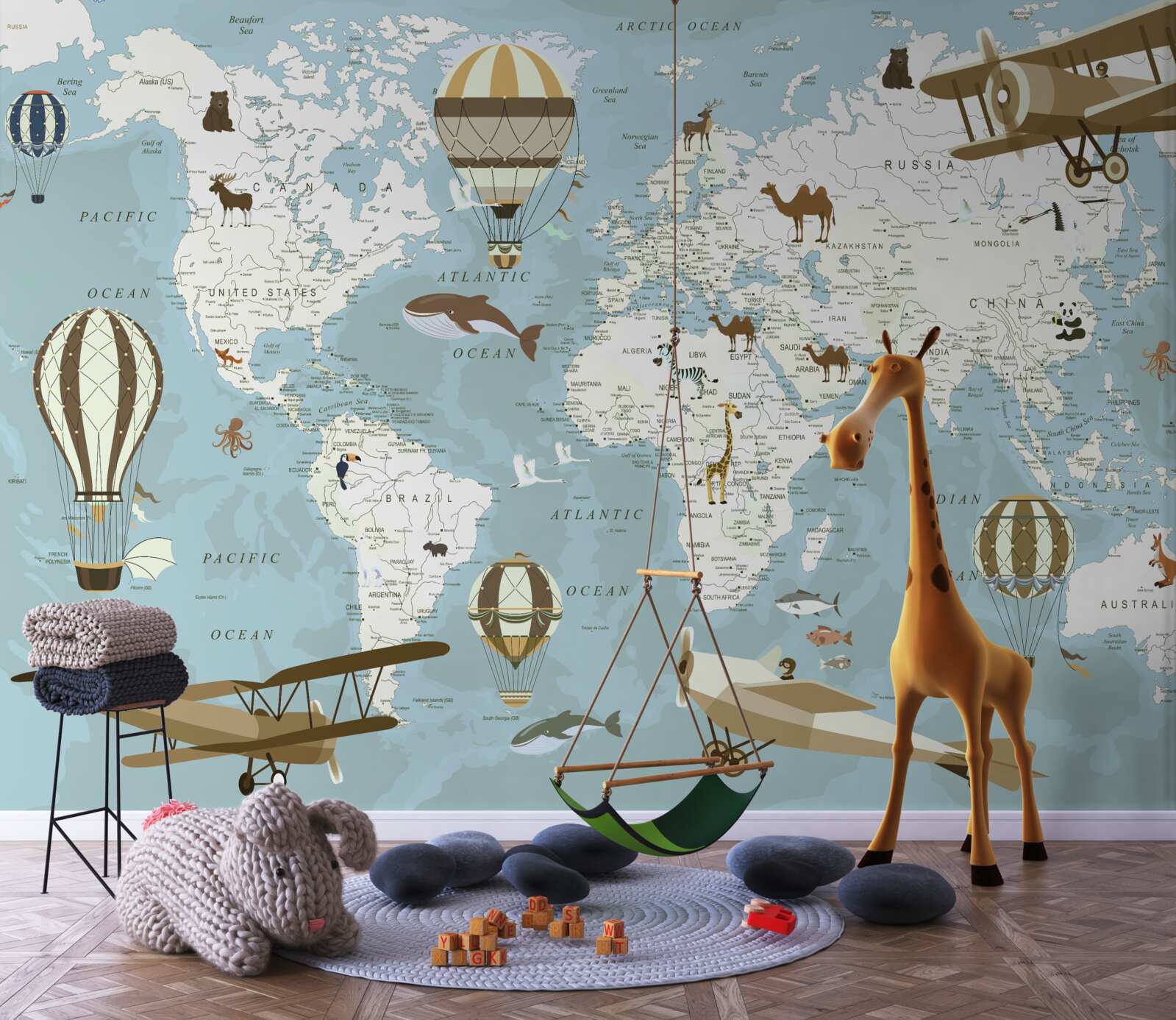 Fototapeta mapa świata