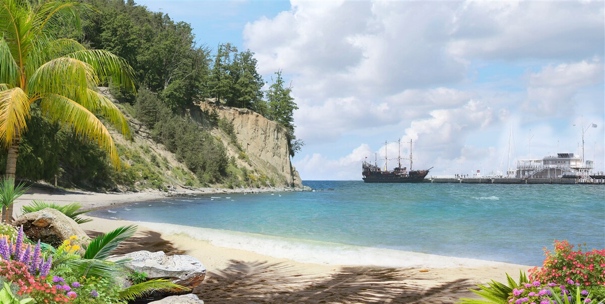 Fototapeta port ze statkami