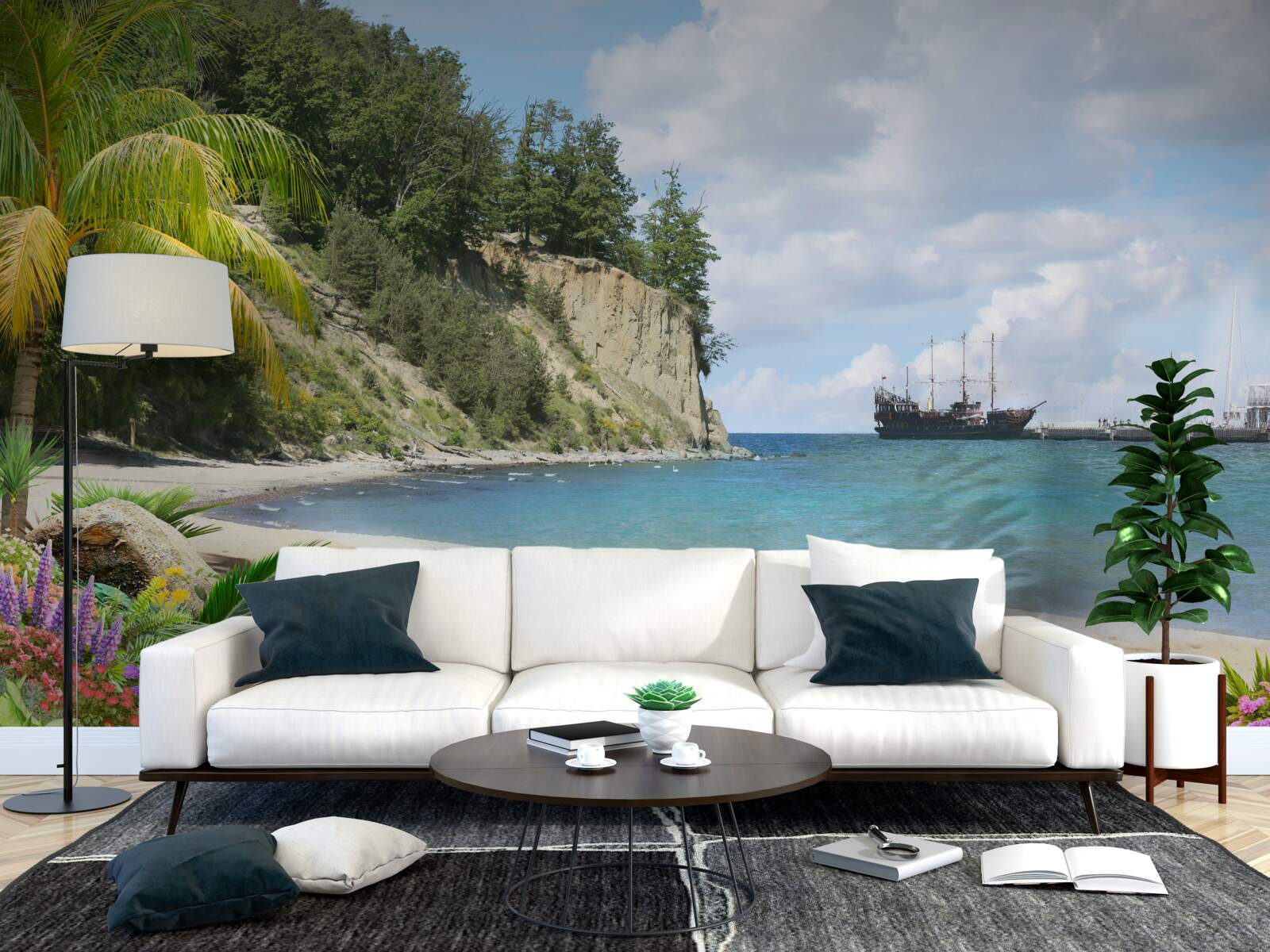 Fototapeta port ze statkami