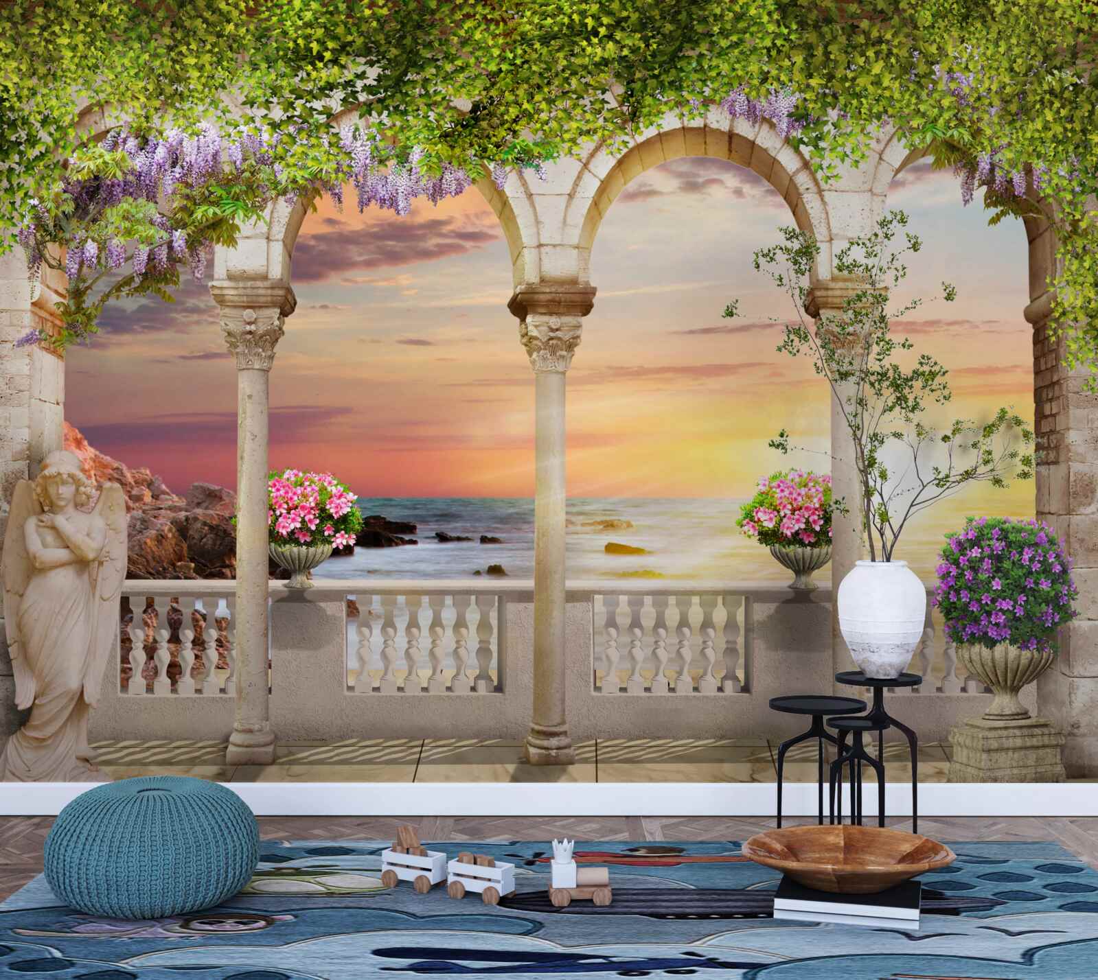 Fototapeta weranda kwiatowa