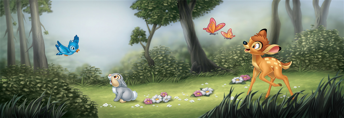 Fototapeta fabuła inspirowana jest kreskówką „bambi”