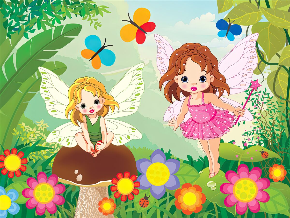 Fototapeta wróżkowe dziewczyny w lesie