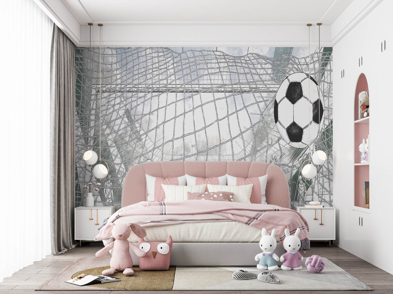 Fototapeta kontury piłkarzy na boisku