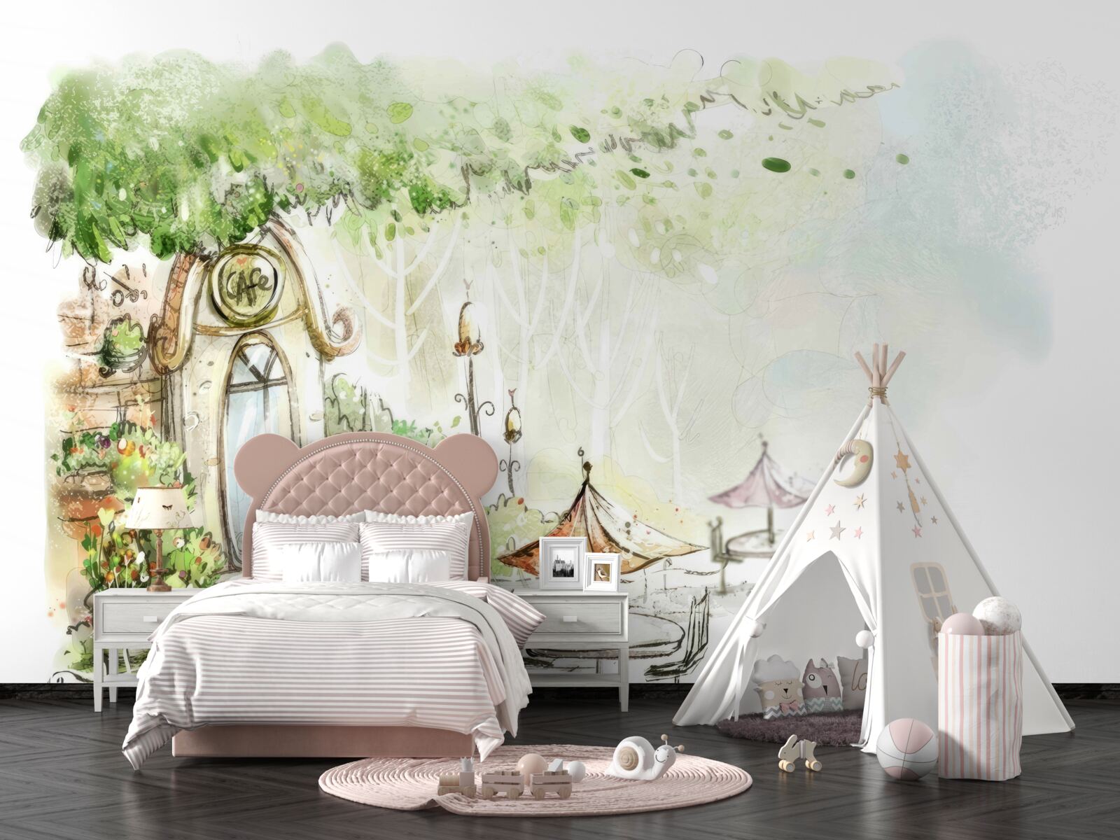 Fototapeta dziedziniec widoczny na zdjęciu