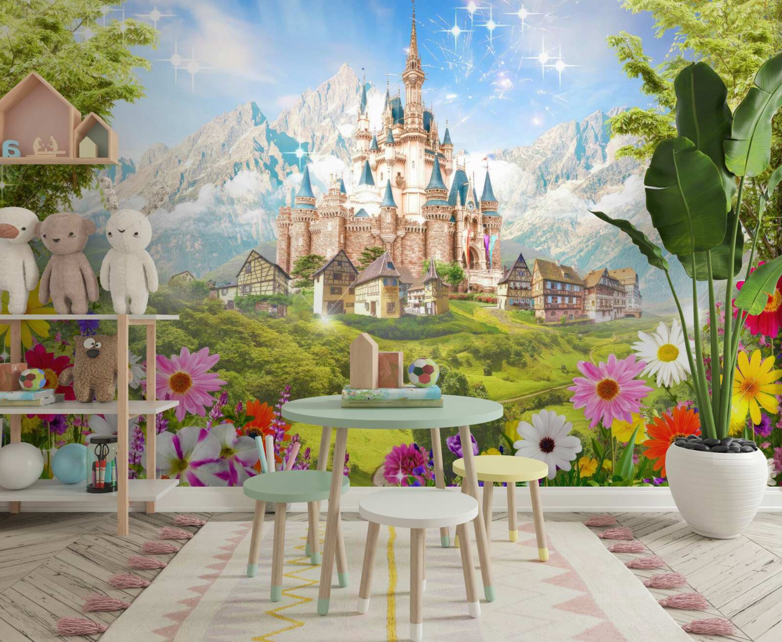 Fototapeta magiczna twierdza wśród górskich szczytów