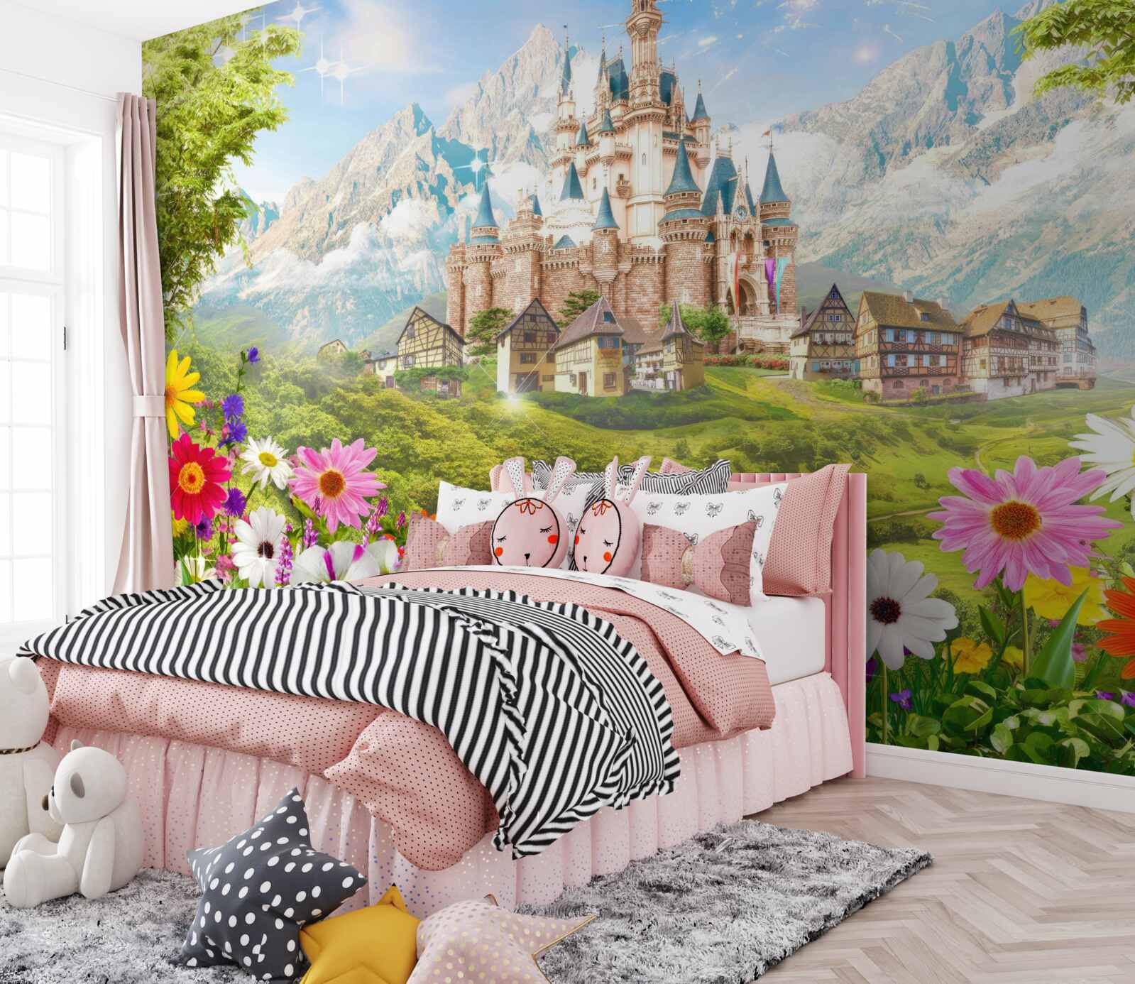 Fototapeta magiczna twierdza wśród górskich szczytów