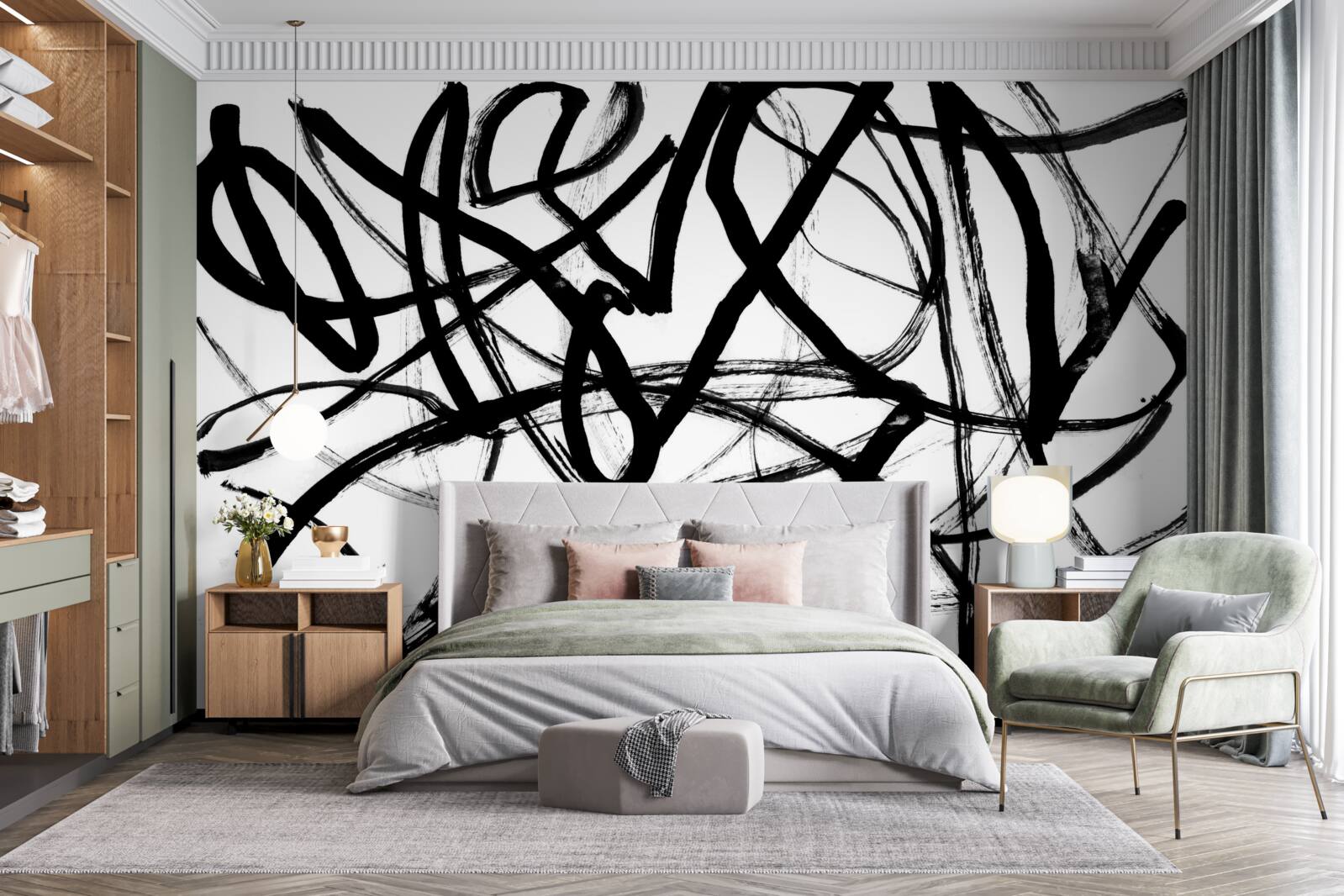 Fototapeta ciemne zawijasy