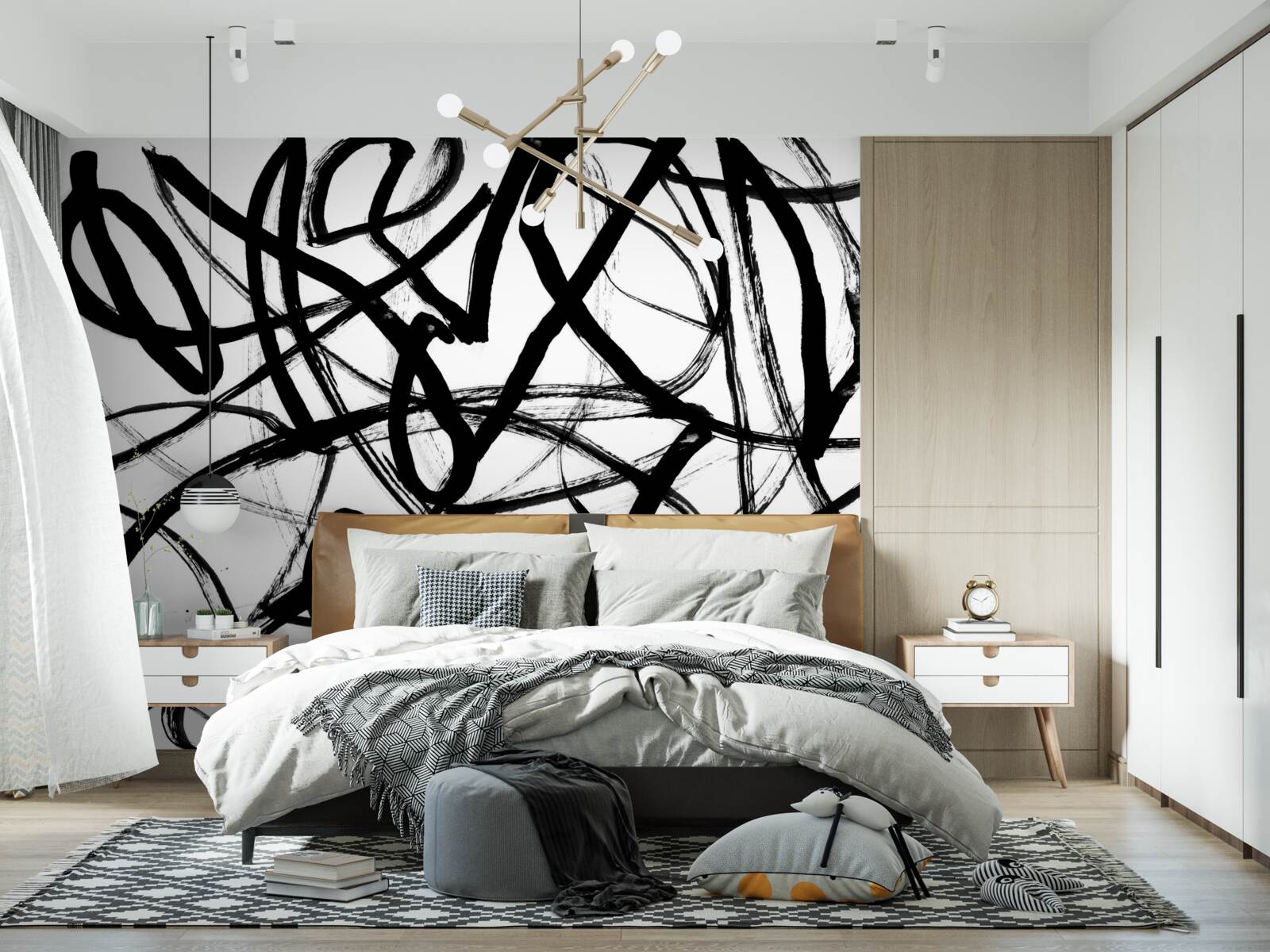 Fototapeta ciemne zawijasy