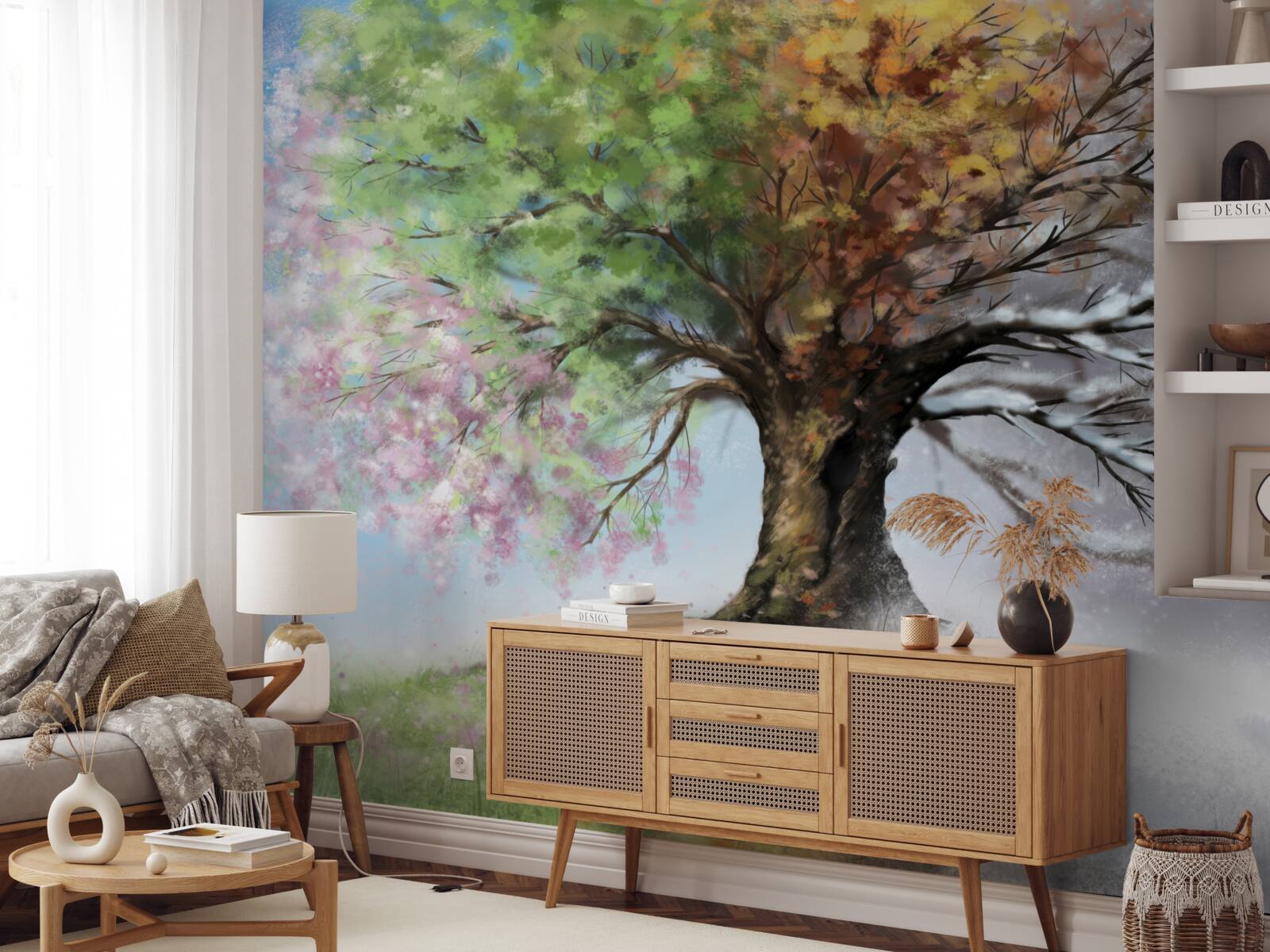 Fototapeta drzewo przedstawia wszystkie cztery pory roku