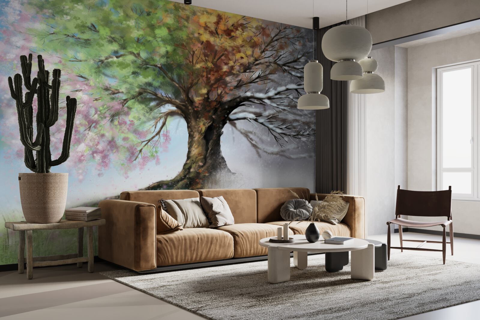 Fototapeta drzewo przedstawia wszystkie cztery pory roku