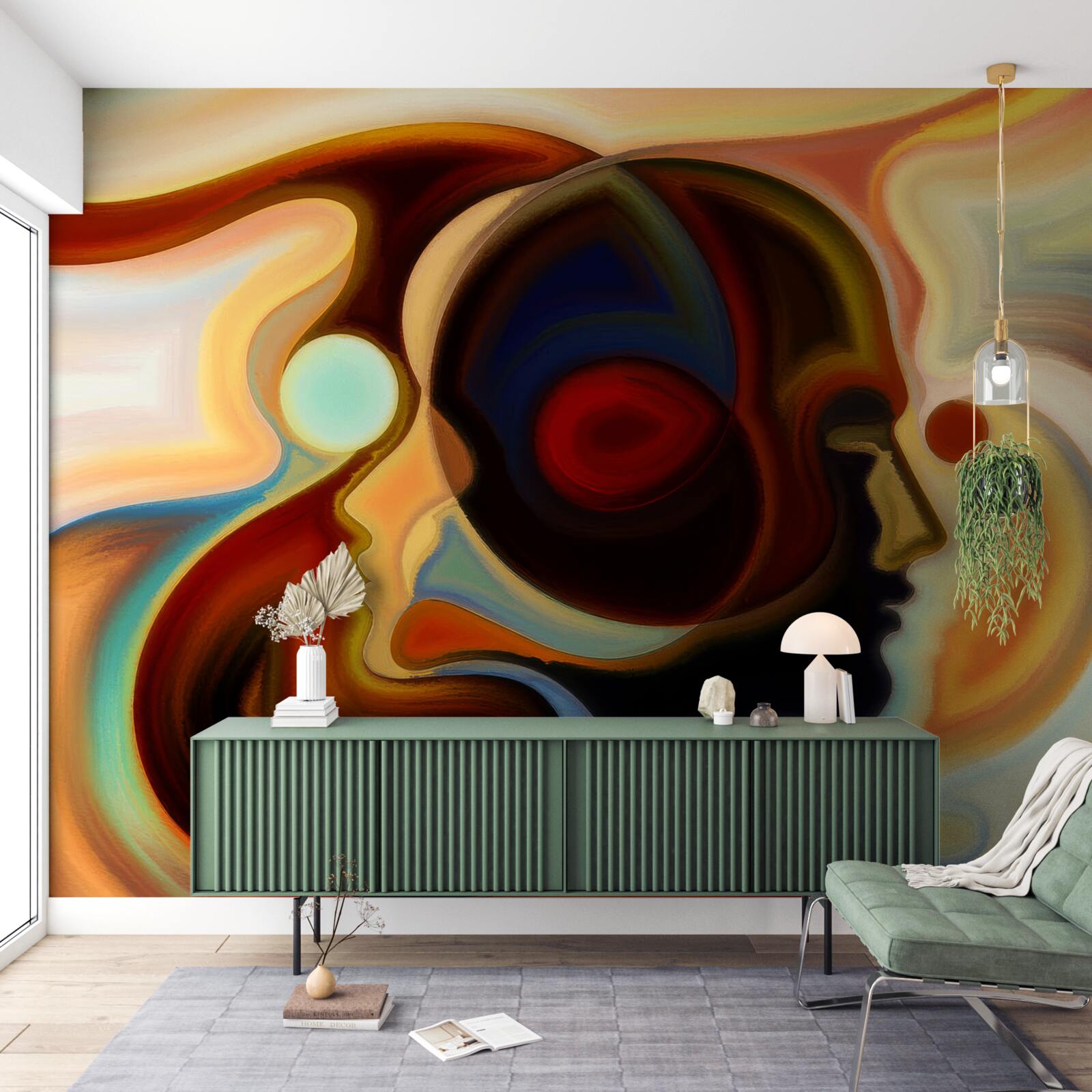 Fototapeta jasne obrazy młodego mężczyzny i dziewczynki