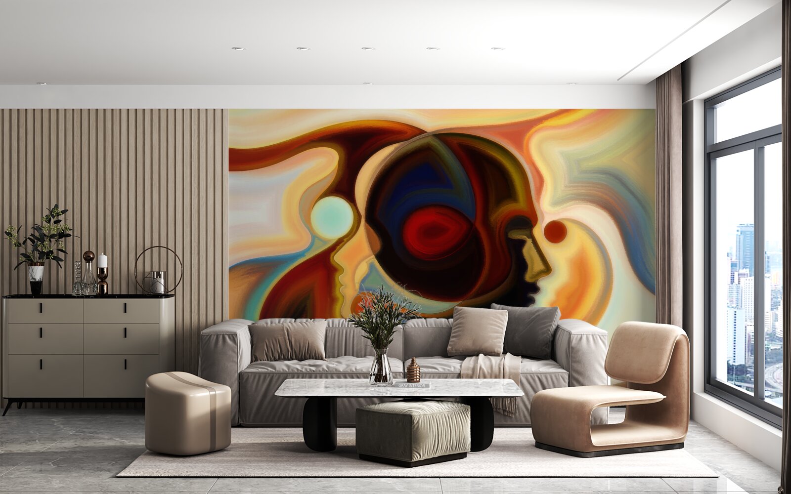 Fototapeta jasne obrazy młodego mężczyzny i dziewczynki