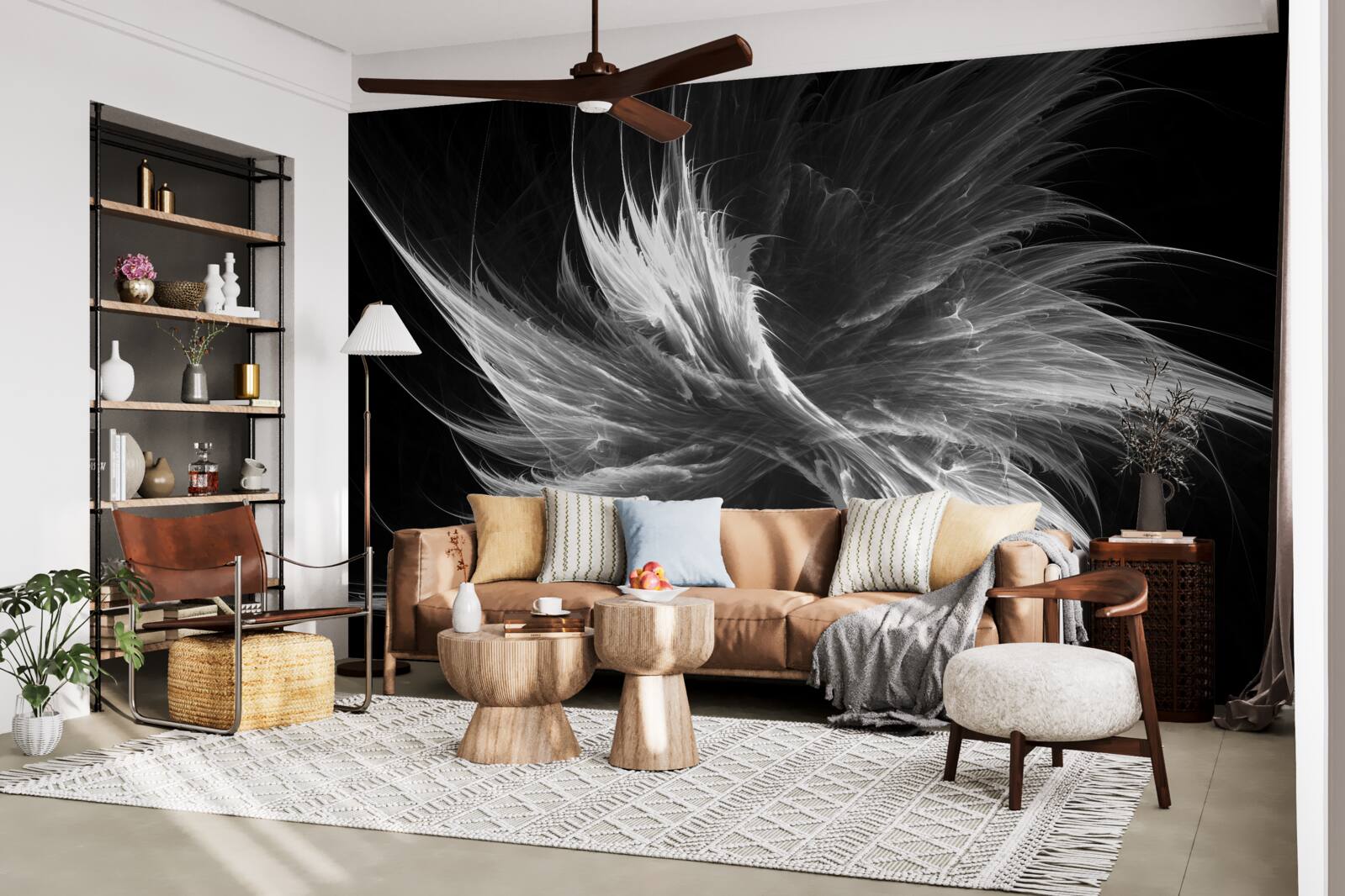 Fototapeta czarne tło na tle olśniewających plam