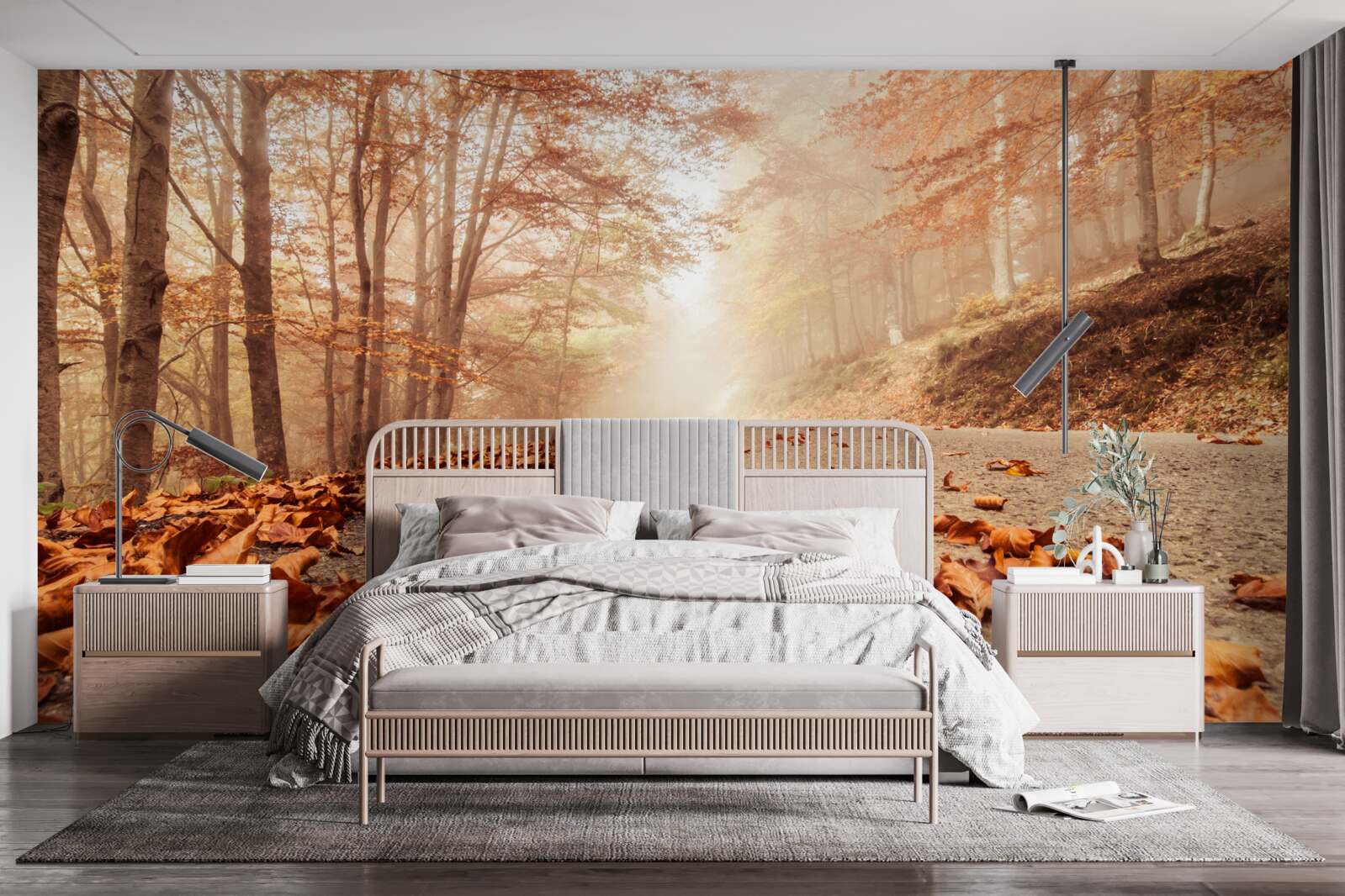 Fototapeta liście leżą jak złoty dywan